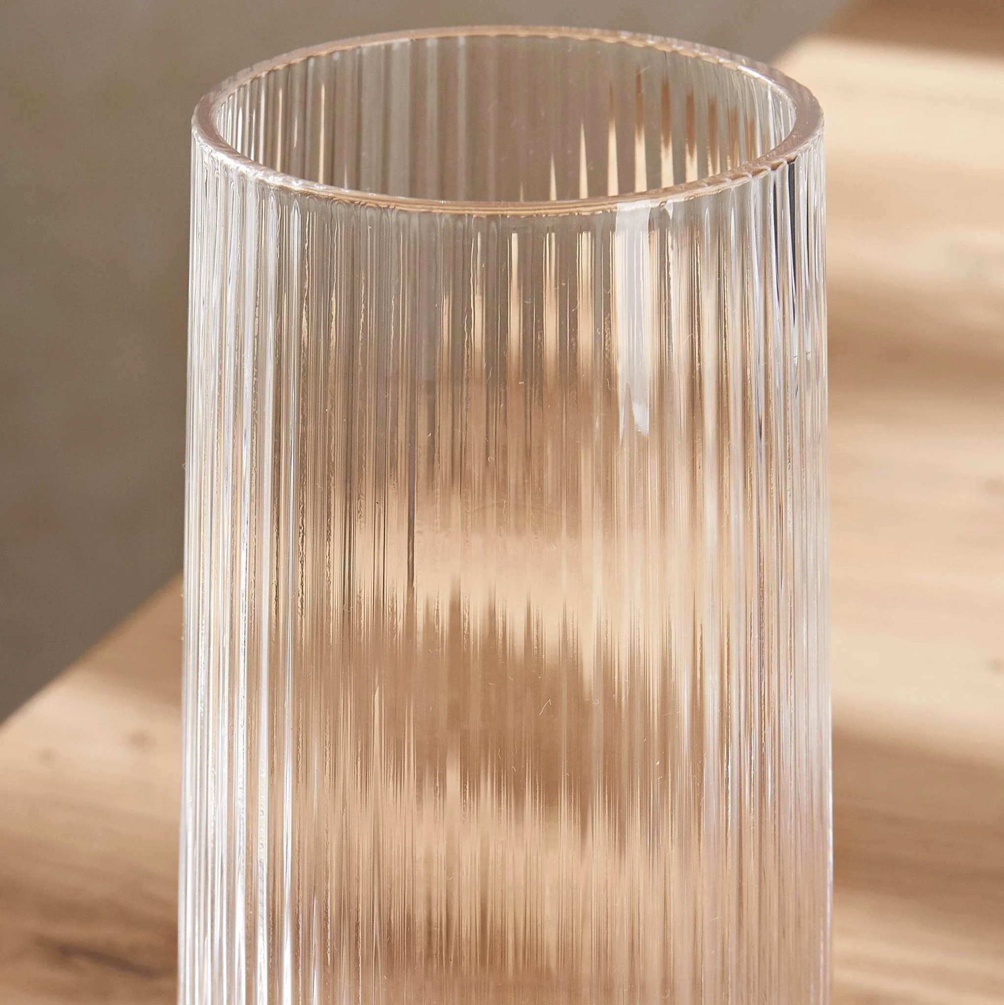 Gatsby Set of 4 Ripple Glass Highballs - Clear - Image 2