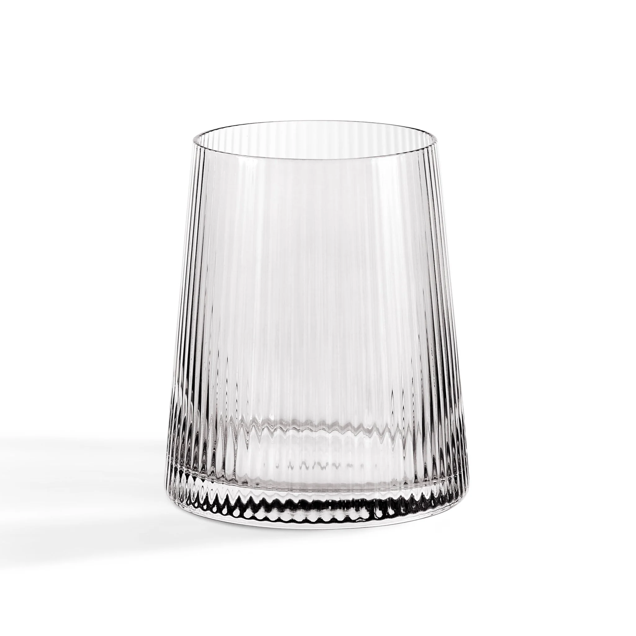 Gatsby Set of 4 Ripple Glass Tumblers - Smoked - Image 4