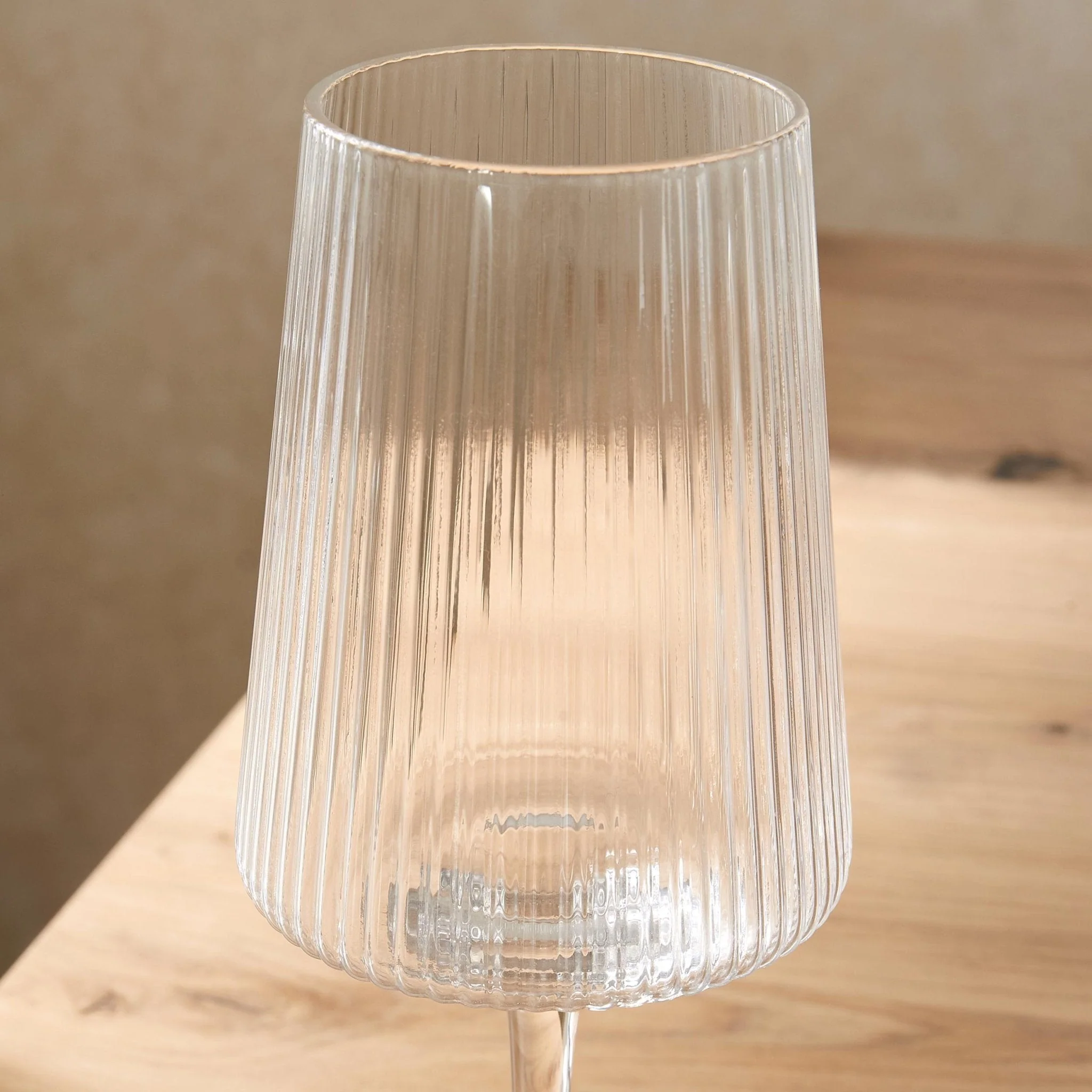 Gatsby Set of 4 Ripple Glass Wine Glasses - Clear - Image 3
