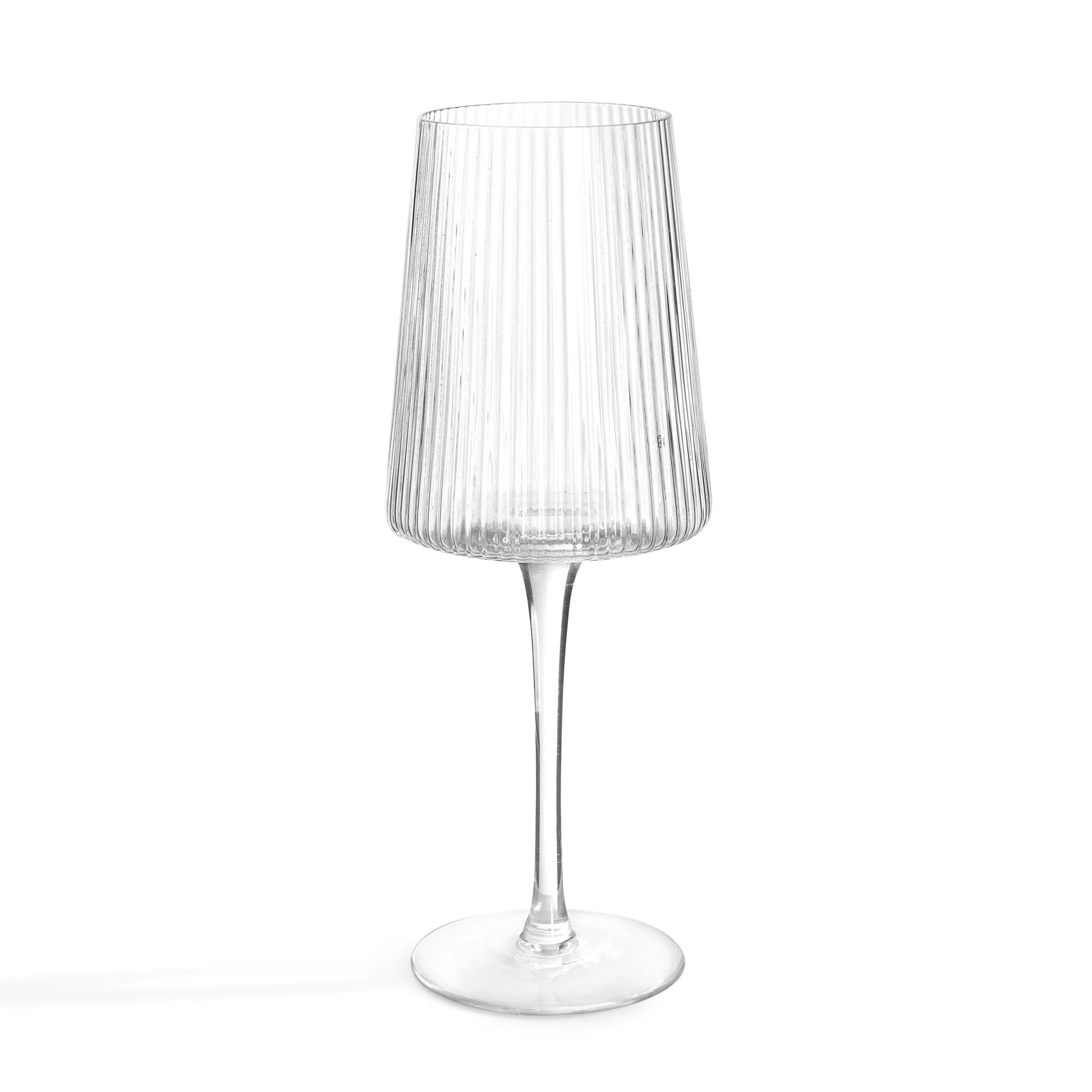 Gatsby Set of 4 Ripple Glass Wine Glasses - Clear - Image 4