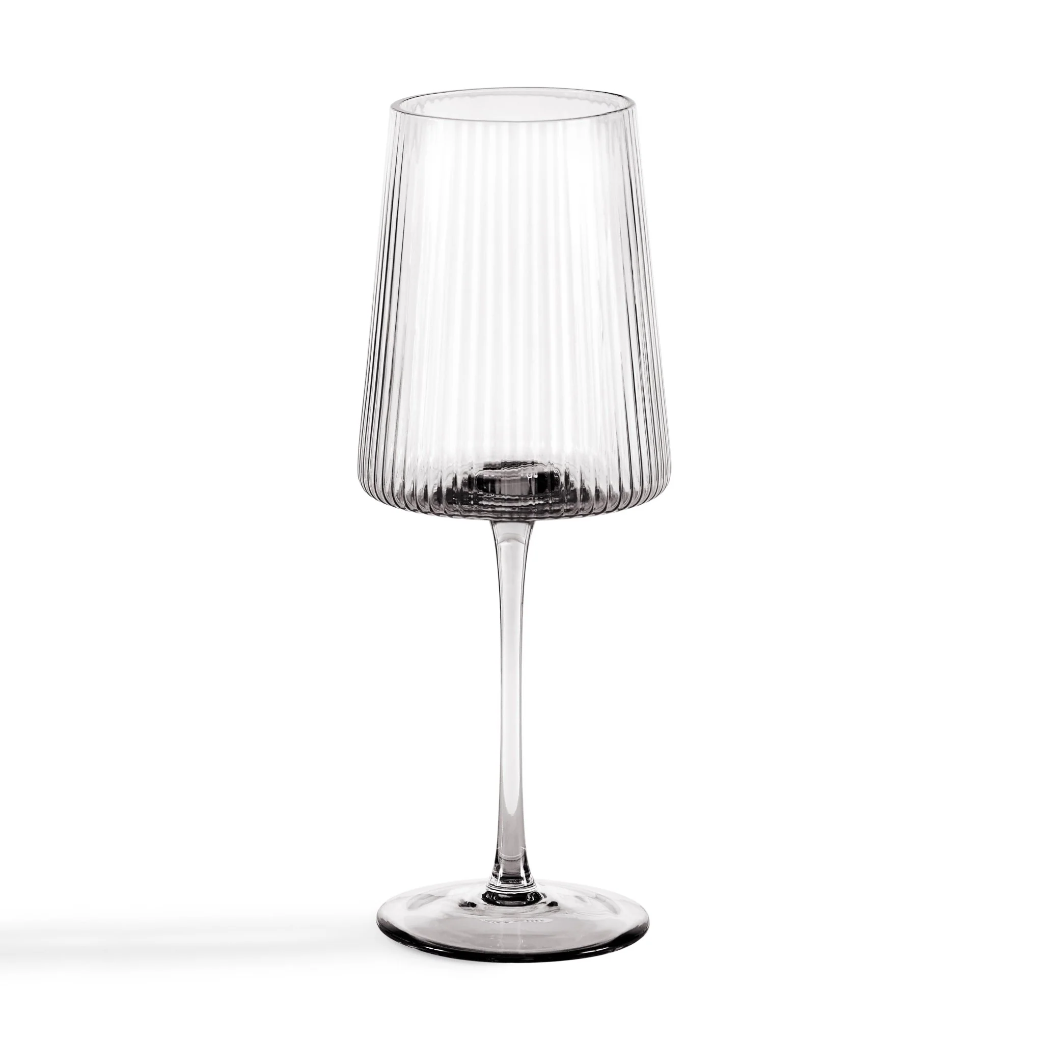 Gatsby Set of 4 Ripple Glass Wine Glasses - Smoked - Image 4