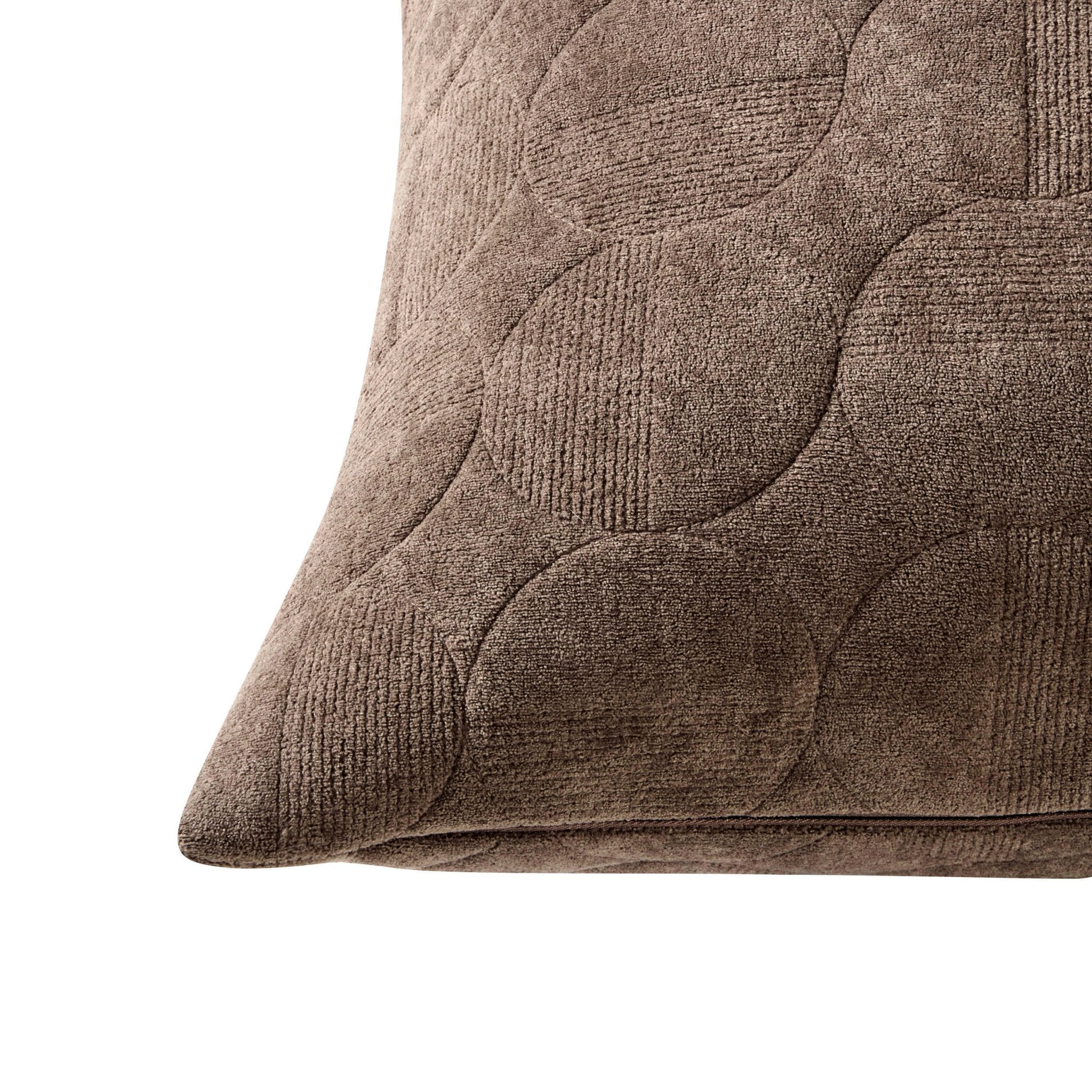 Geometric Embossed Cushion Cover - Taupe - Image 4
