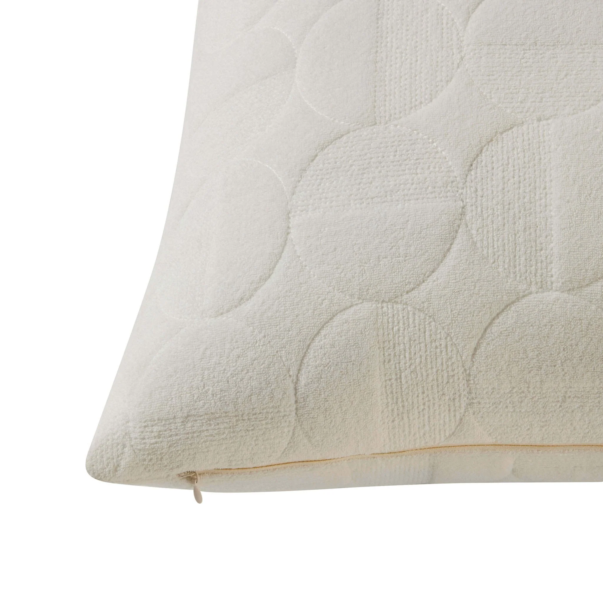 Geometric Embossed Cushion Cover - White - Image 3