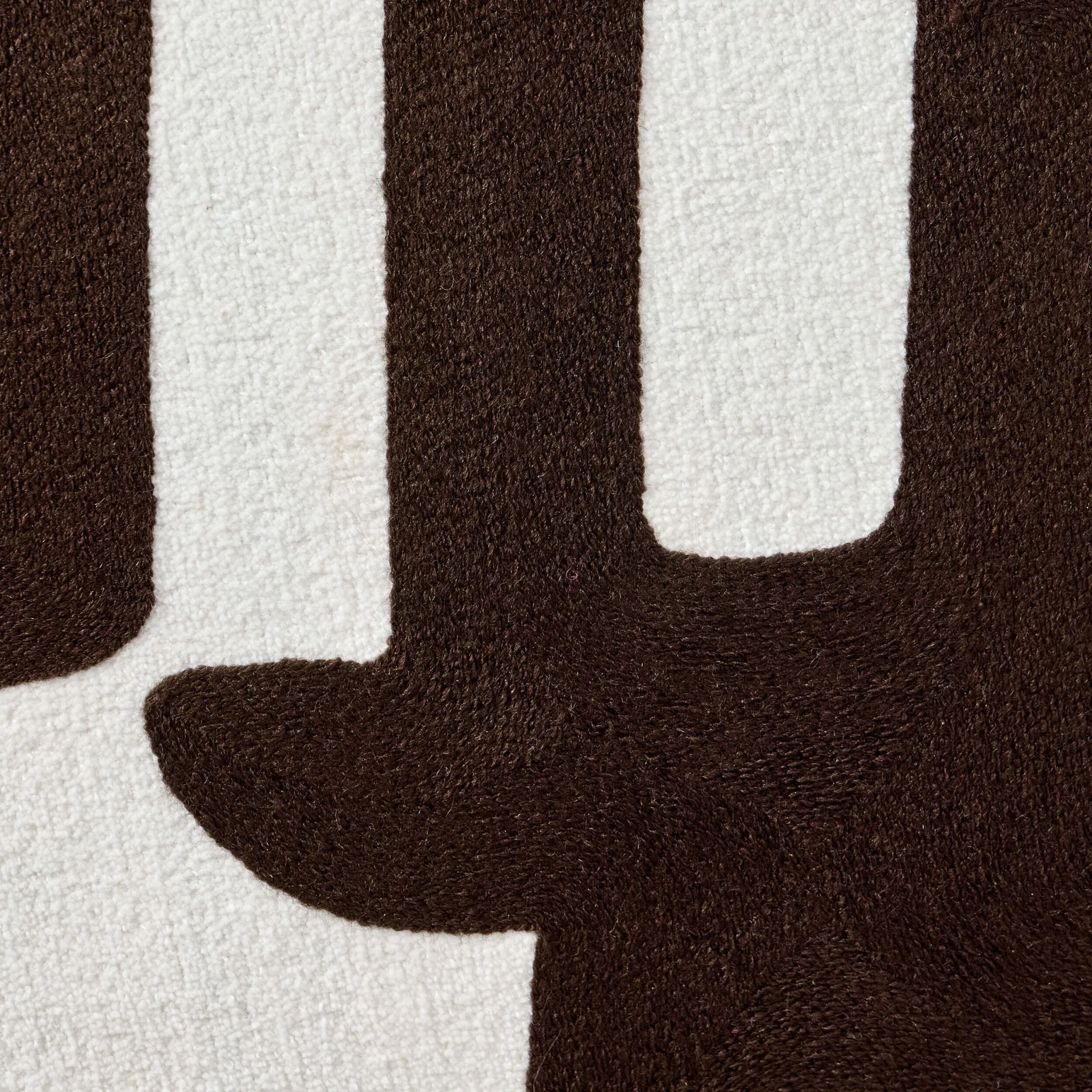Geometric Embroidered Cushion Cover - Chocolate - Image 5