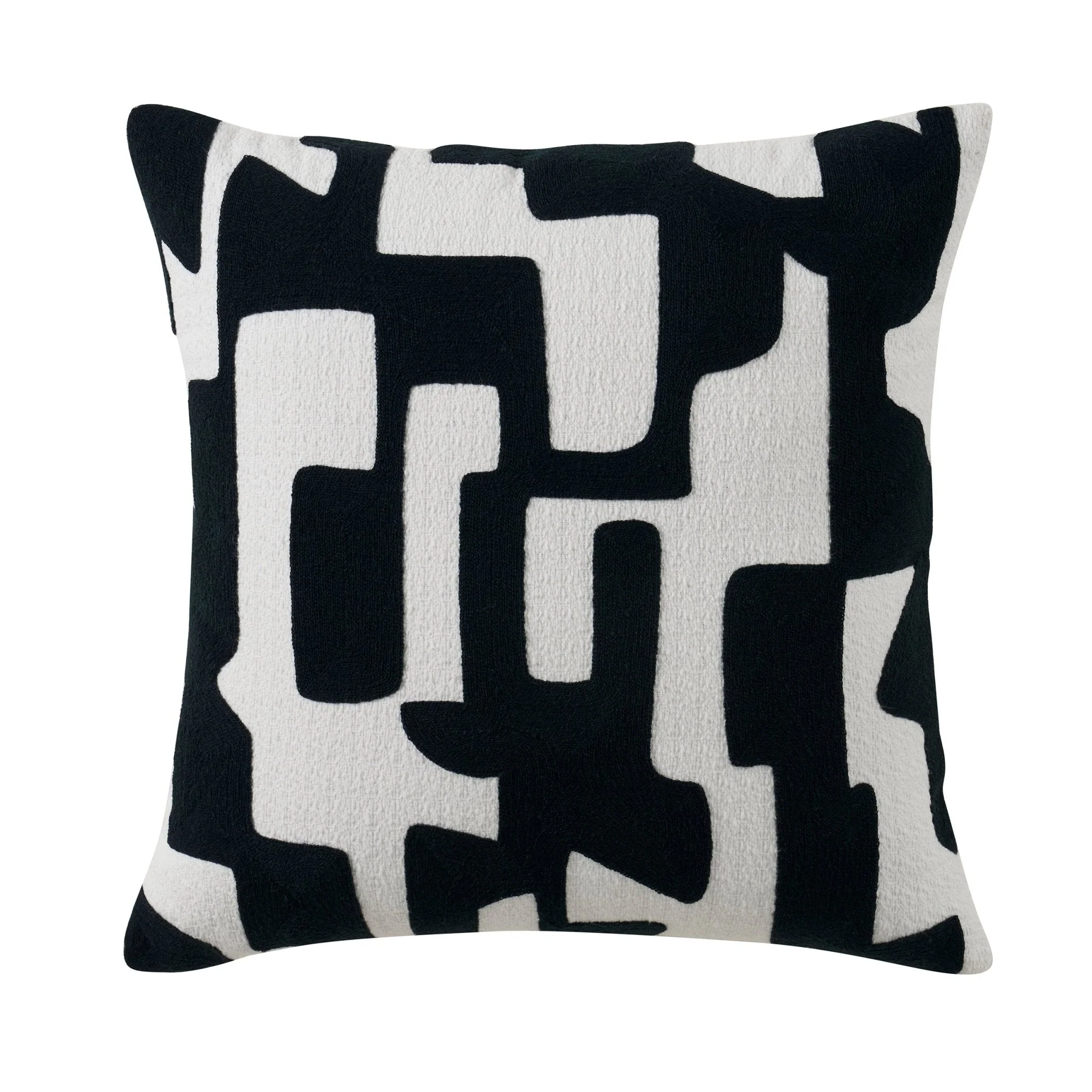 Geometric Embroidered Sofa Cushion Cover - Midnight - Image 5