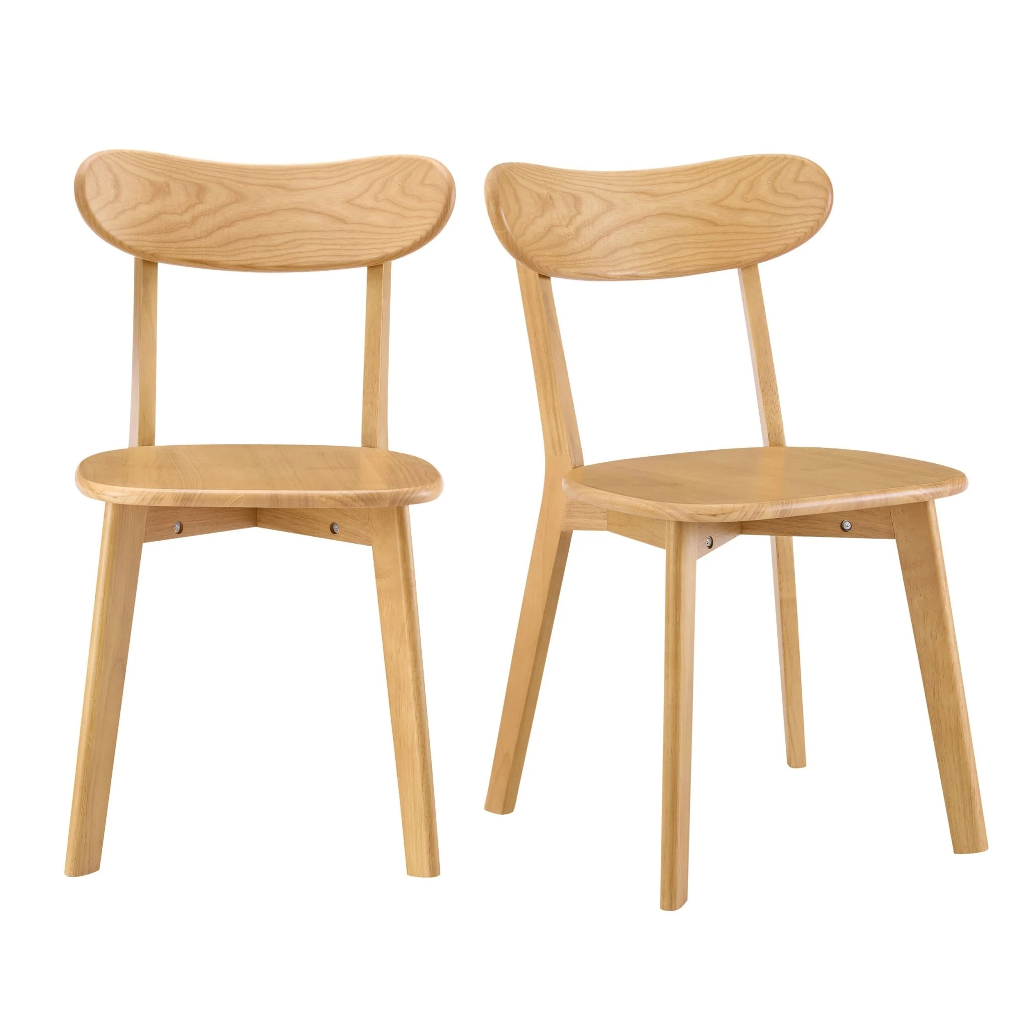 Georgia Set of 2 Dining Chairs - Light Wood - Image 2