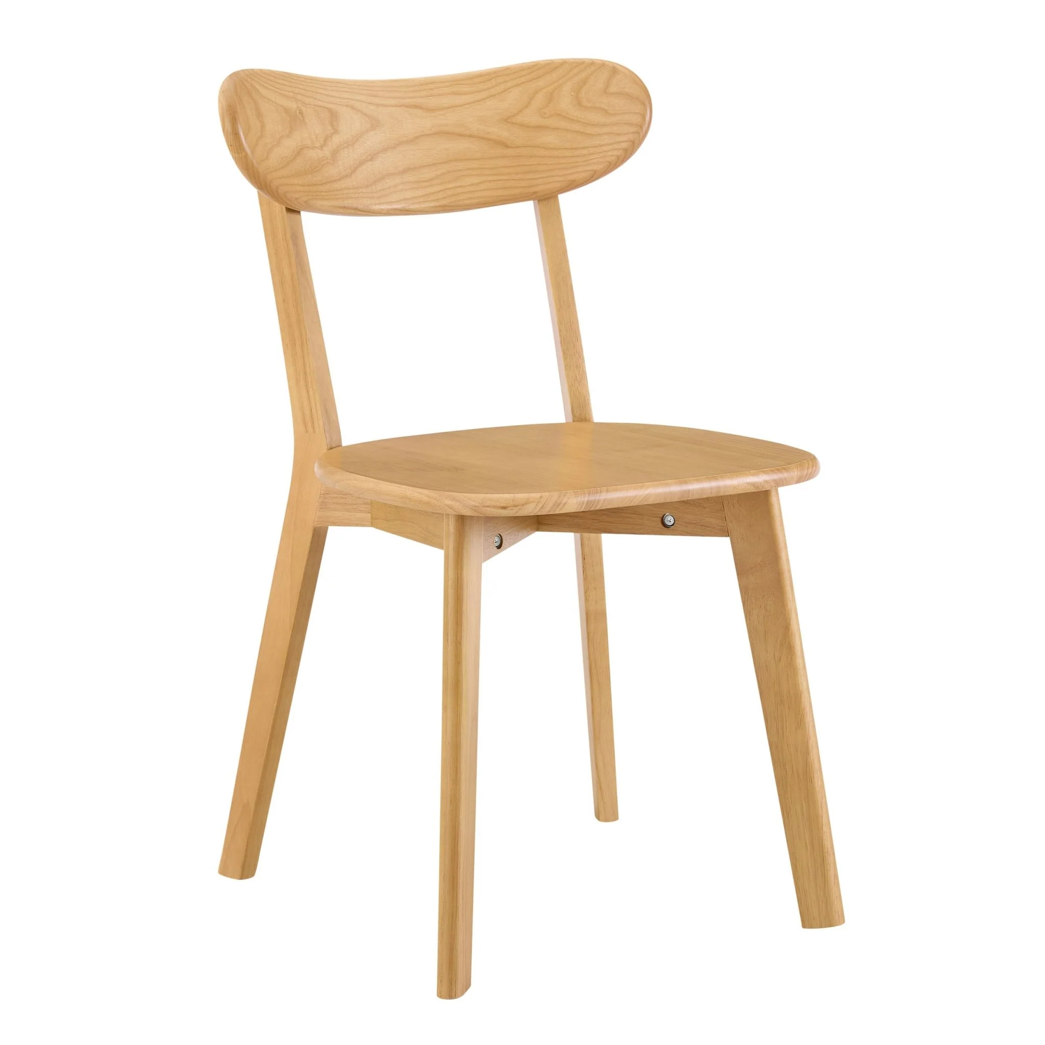 Georgia Set of 2 Dining Chairs - Light Wood - Image 3