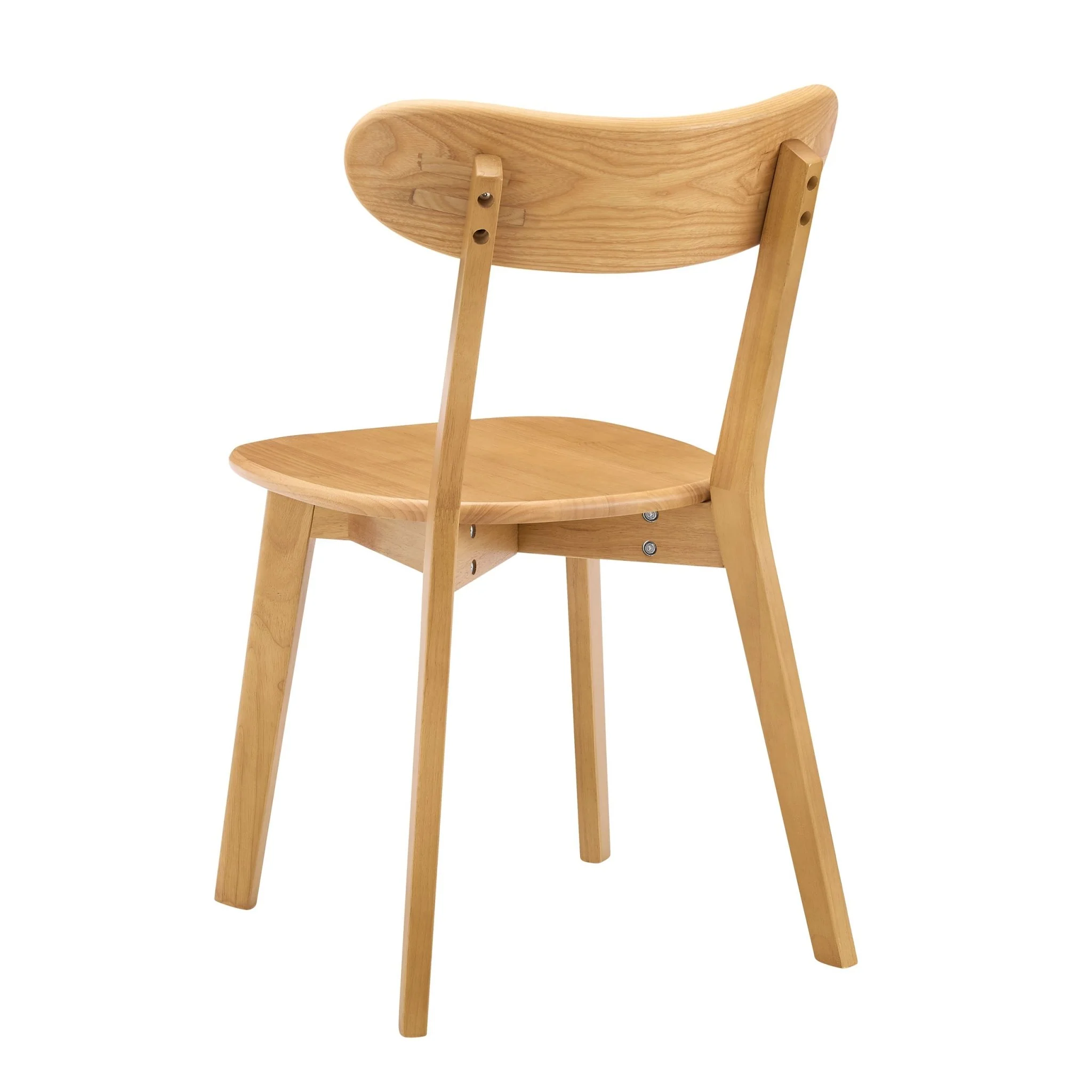 Georgia Set of 2 Dining Chairs - Light Wood - Image 5