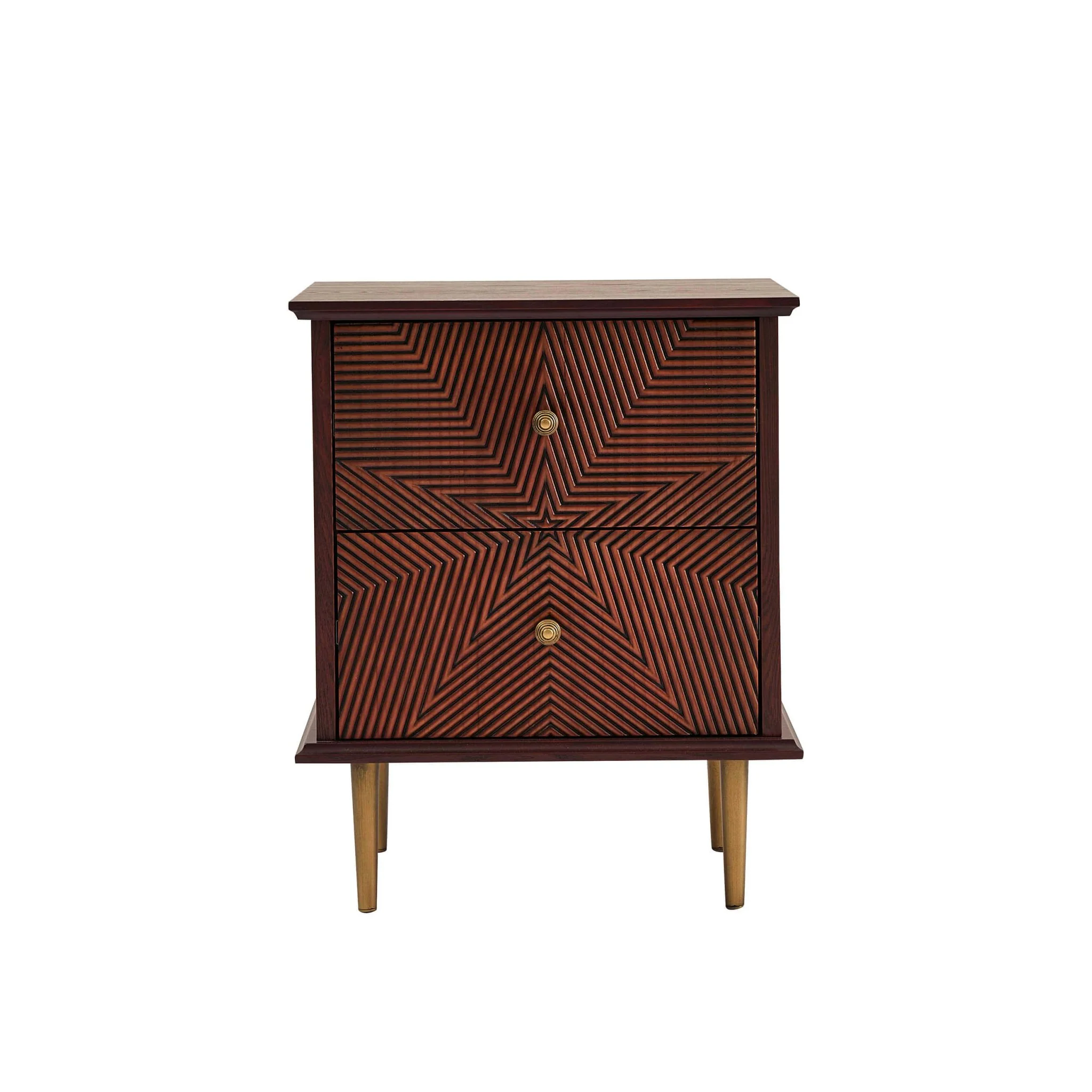 Georgie 2 Drawer Bedside Table - Mahogany - Image 5