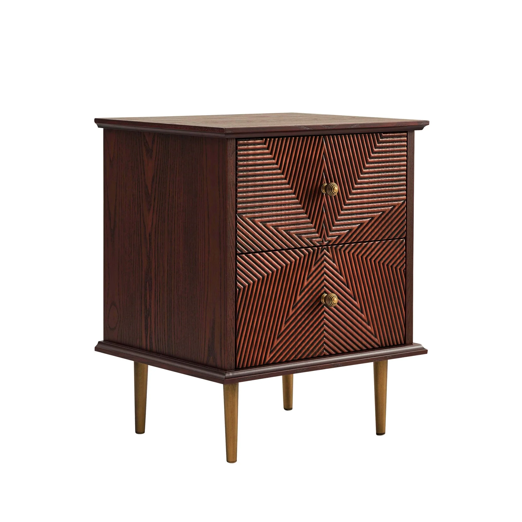 Georgie 2 Drawer Bedside Table - Mahogany - Image 6