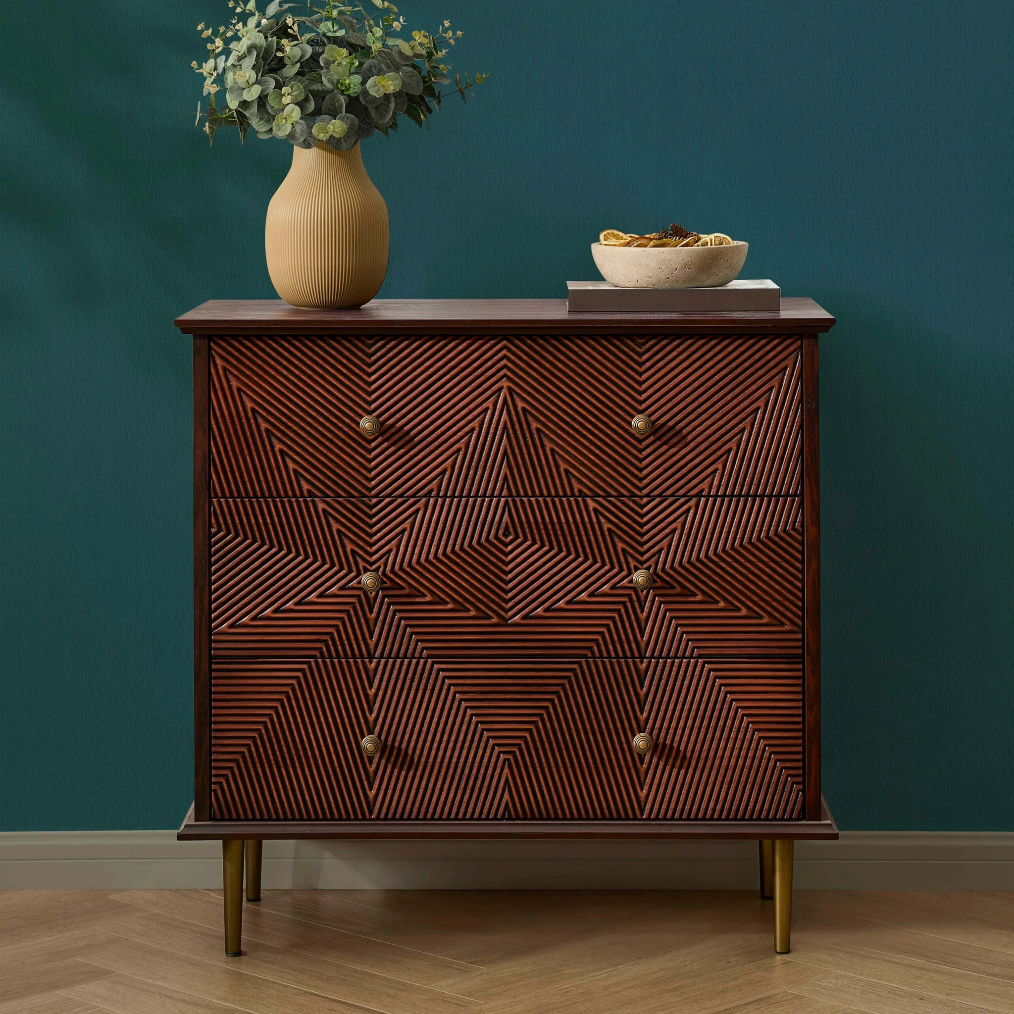 Georgie 3 Drawer Chest - Mahogany - Image 2