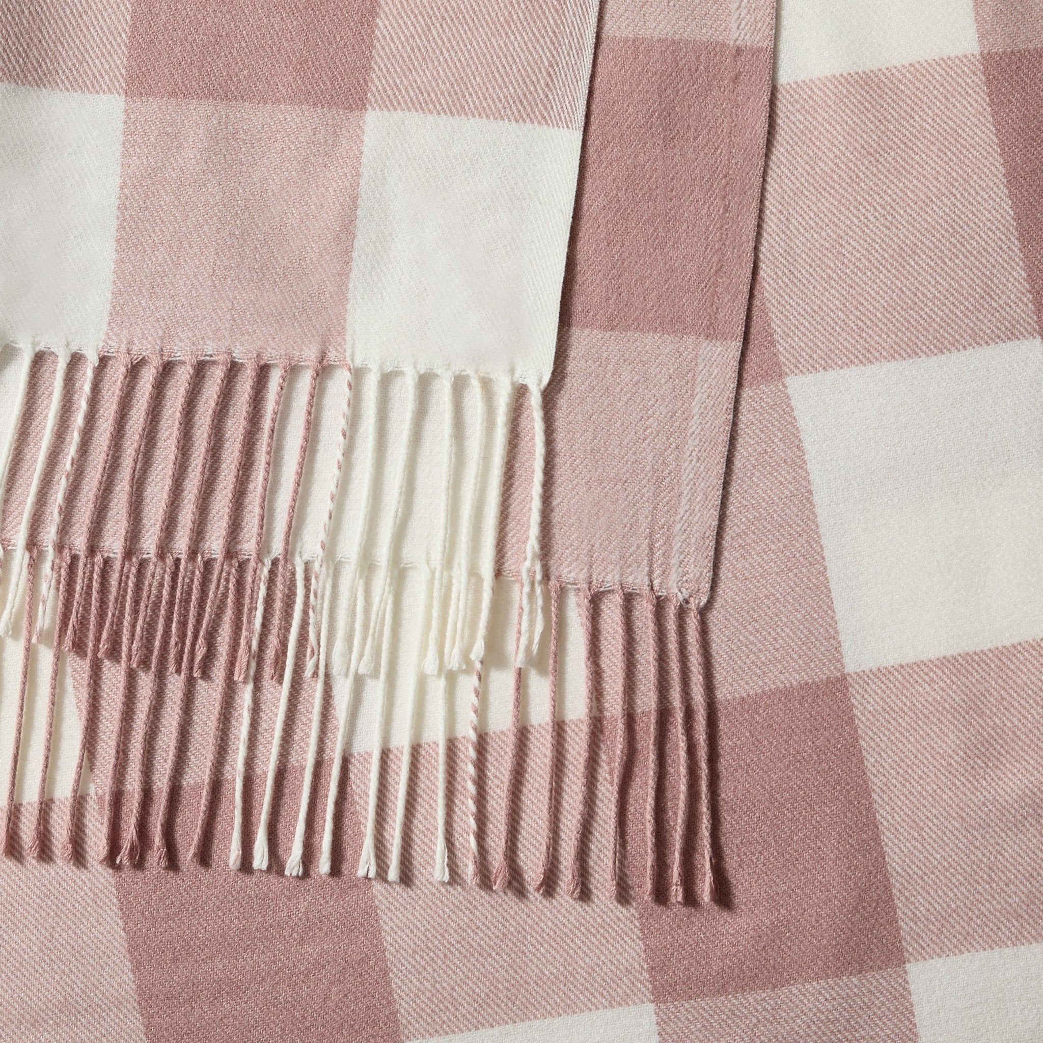 Gingham Sofa Throw - Cinder Rose - Image 4