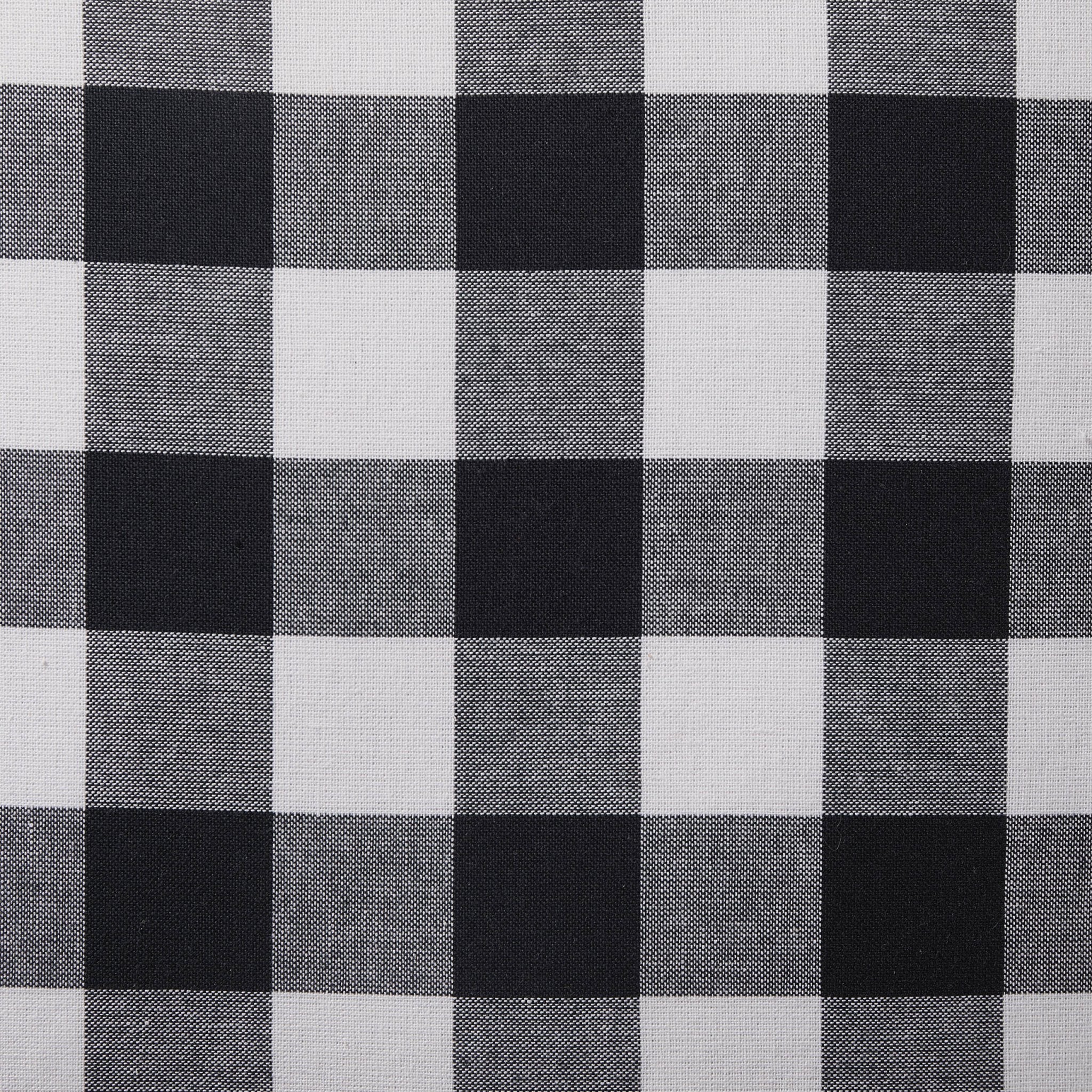 Gingham Square Frill Edge Cushion Cover - Black - Image 8