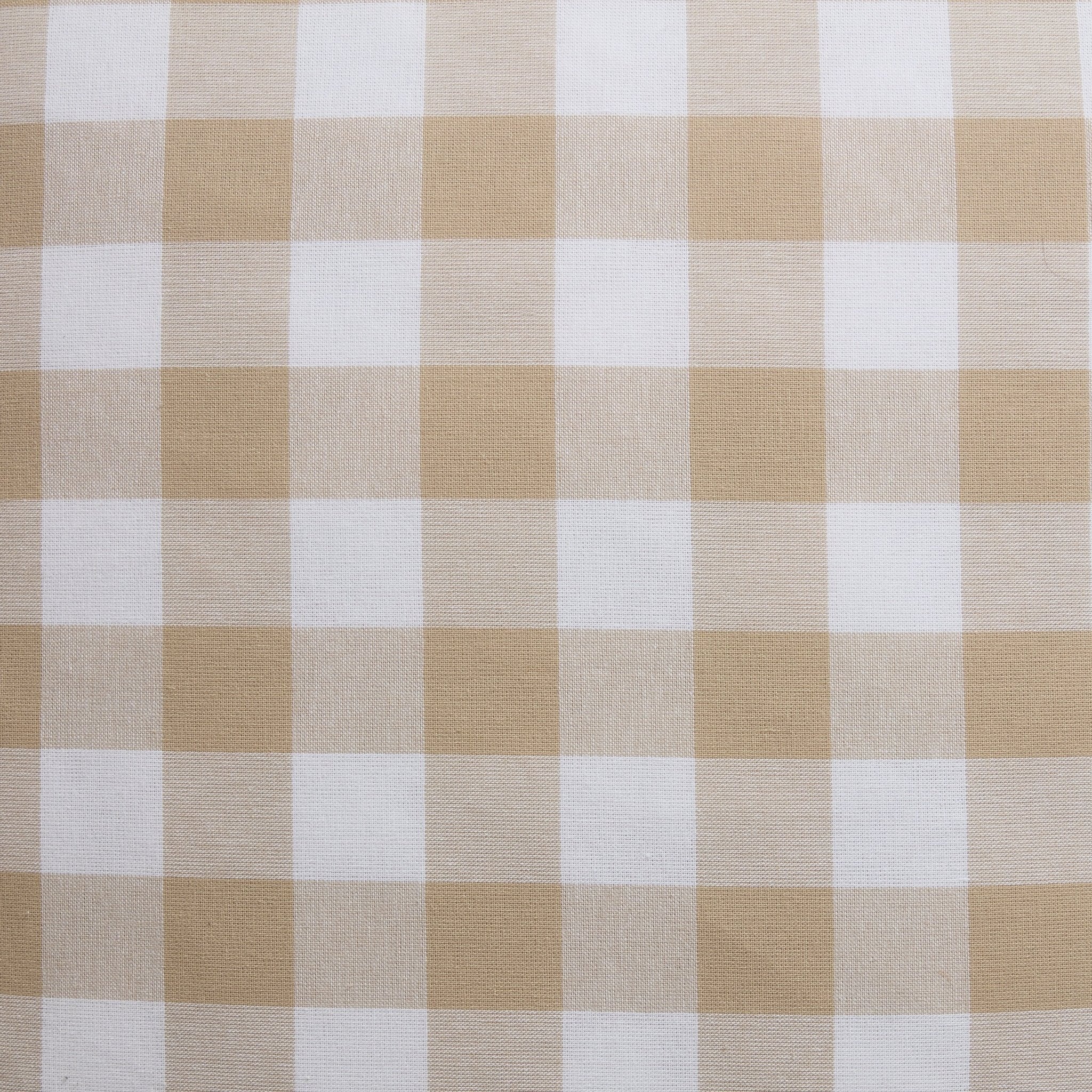 Gingham Square Frill Edge Sofa Cushion Cover - Natural - Image 4
