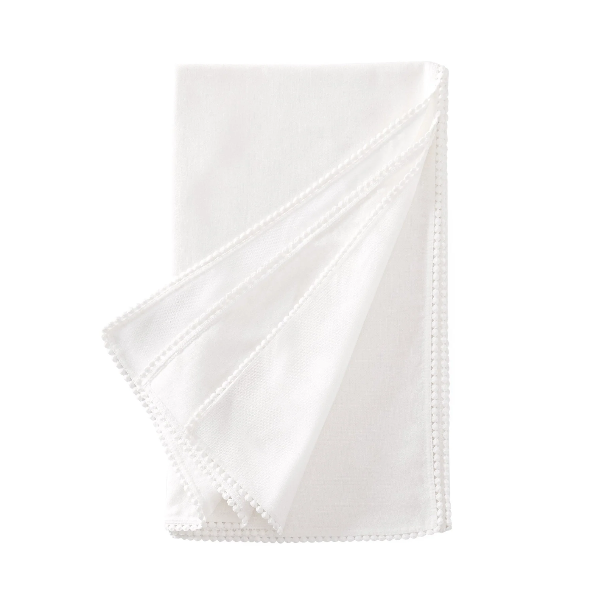 Girona Pom Pom Tablecloth - White - Image 2