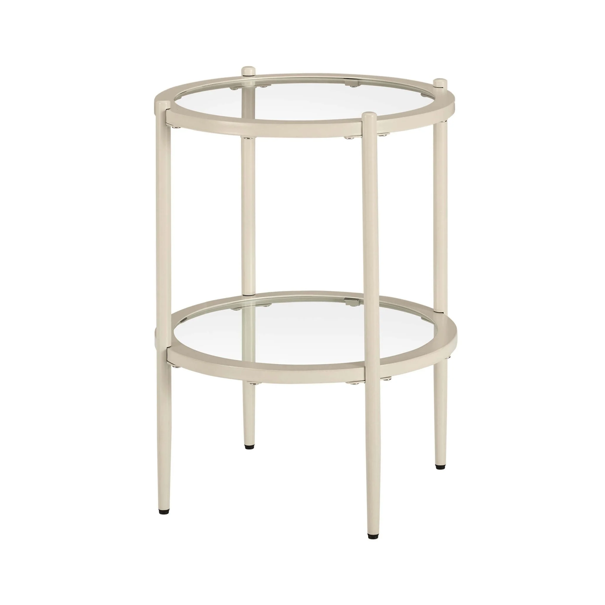 Glass Round Side Table - Stone - Image 3