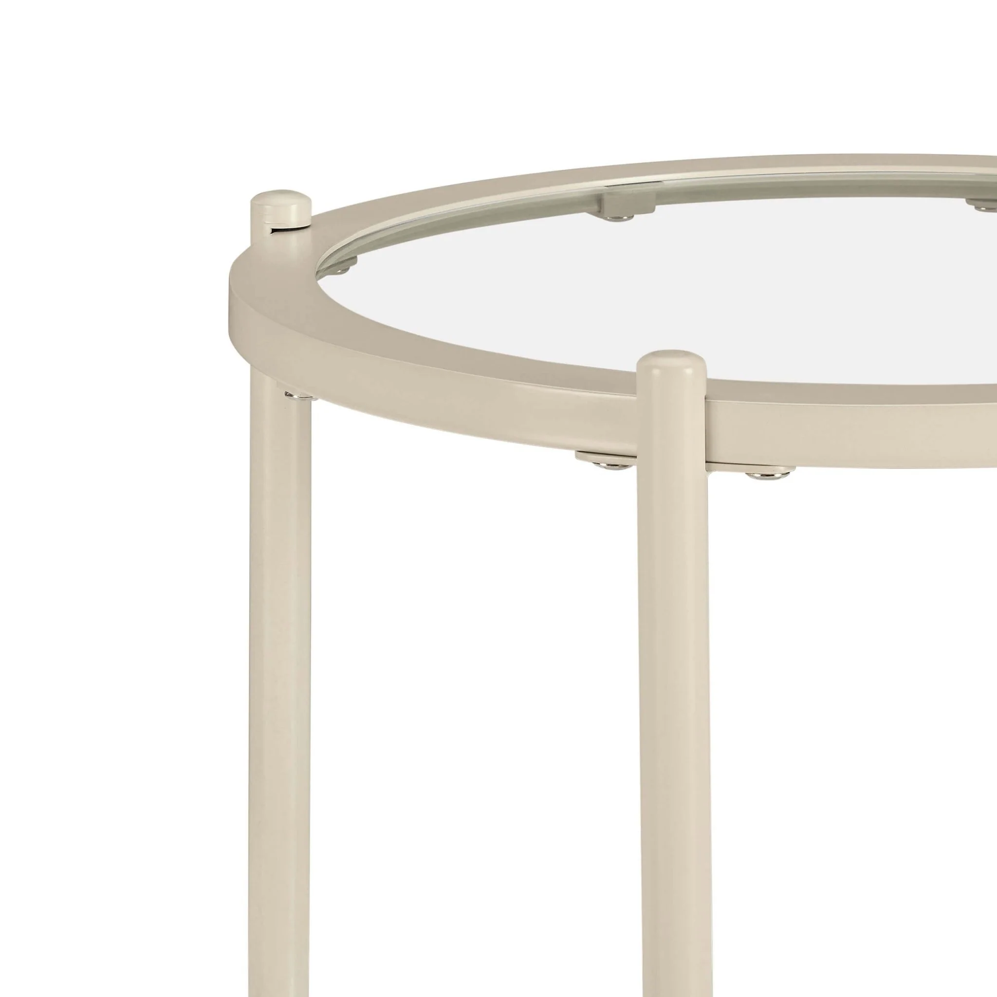 Glass Round Side Table - Stone - Image 4
