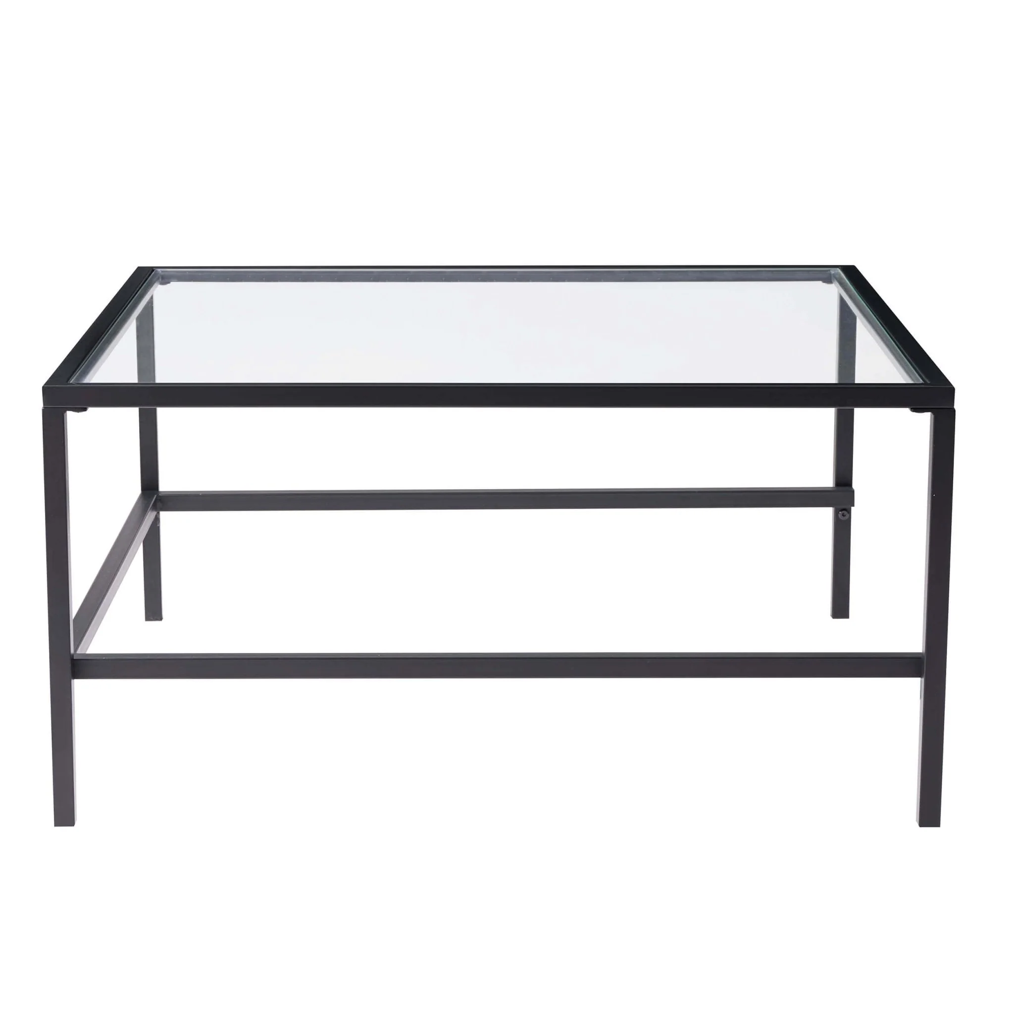 Glass Square Nesting Coffee Tables - Black - Image 4