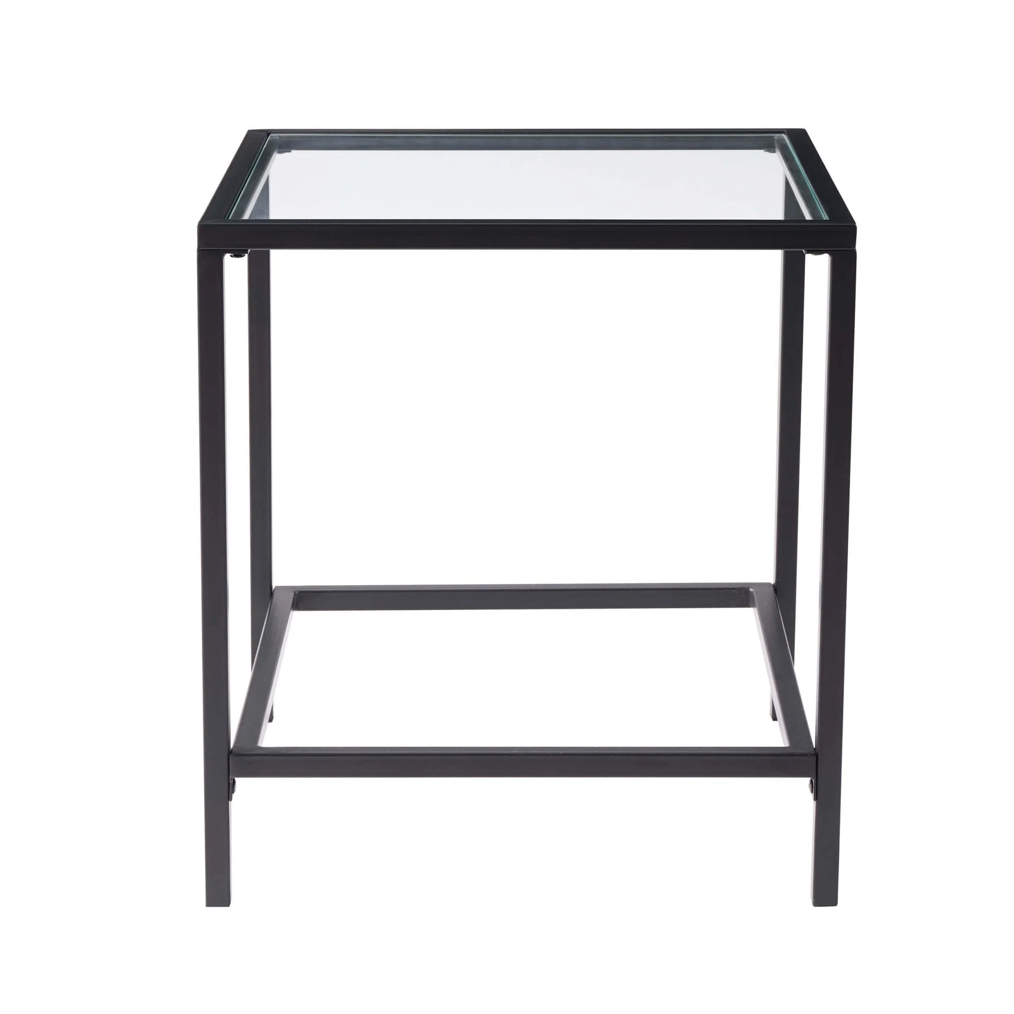 Glass Square Side Table - Black - Image 2