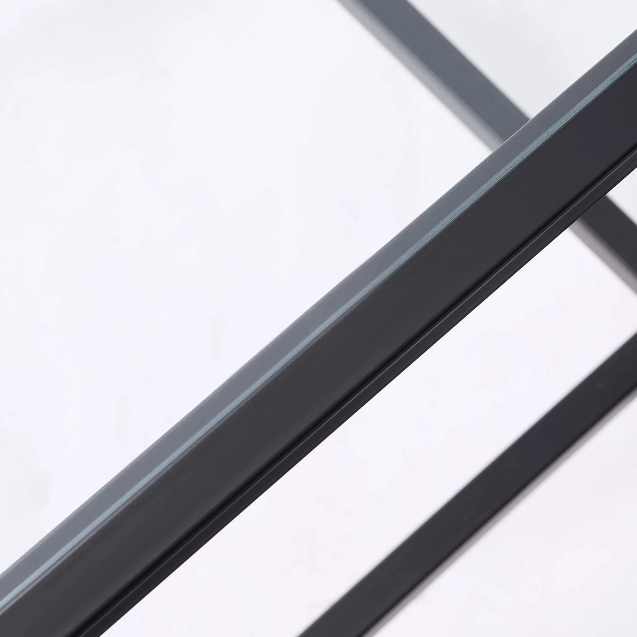 Glass Square Side Table - Black - Image 4