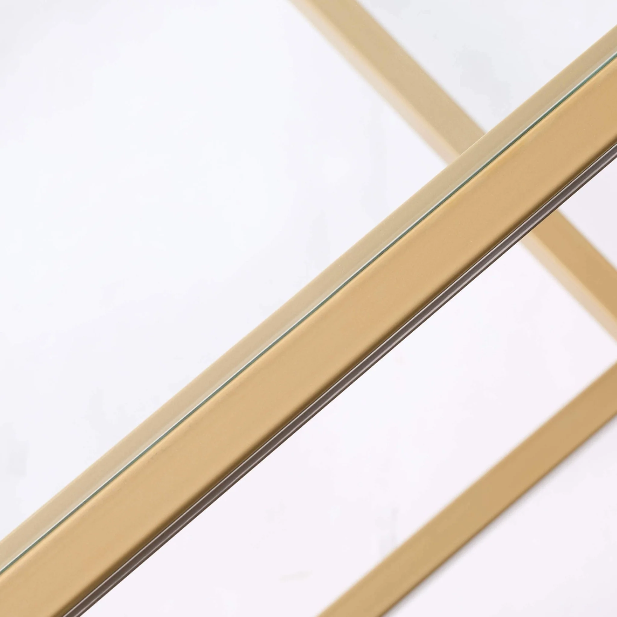 Glass Square Side Table - Gold - Image 4