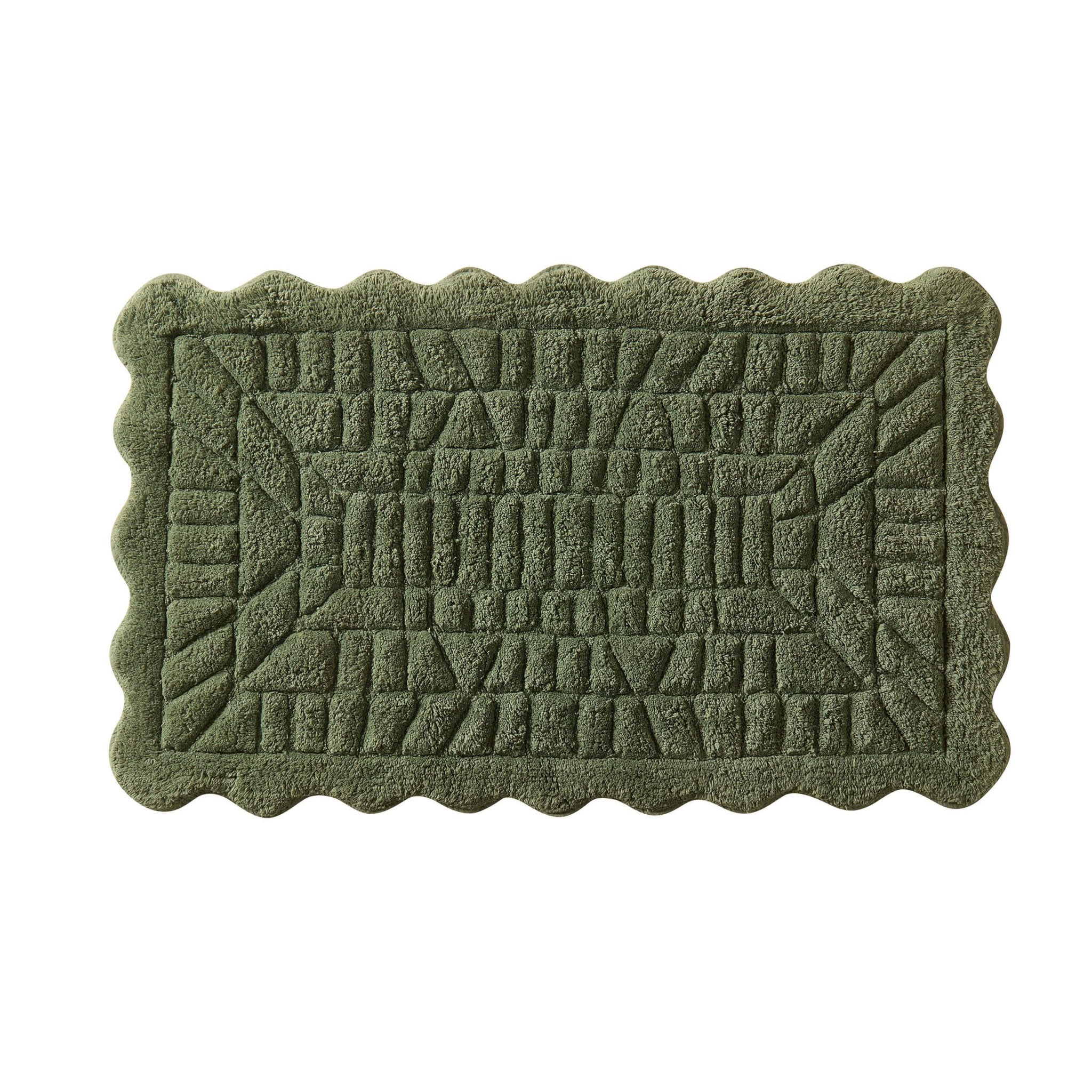 Goa Scalloped Bath Mat - Fern - Image 2