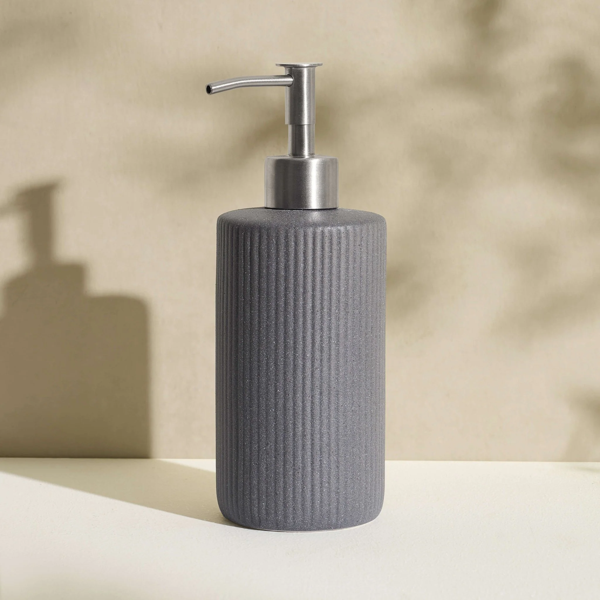 Hadley Sand Effect Soap Dispenser - Grey