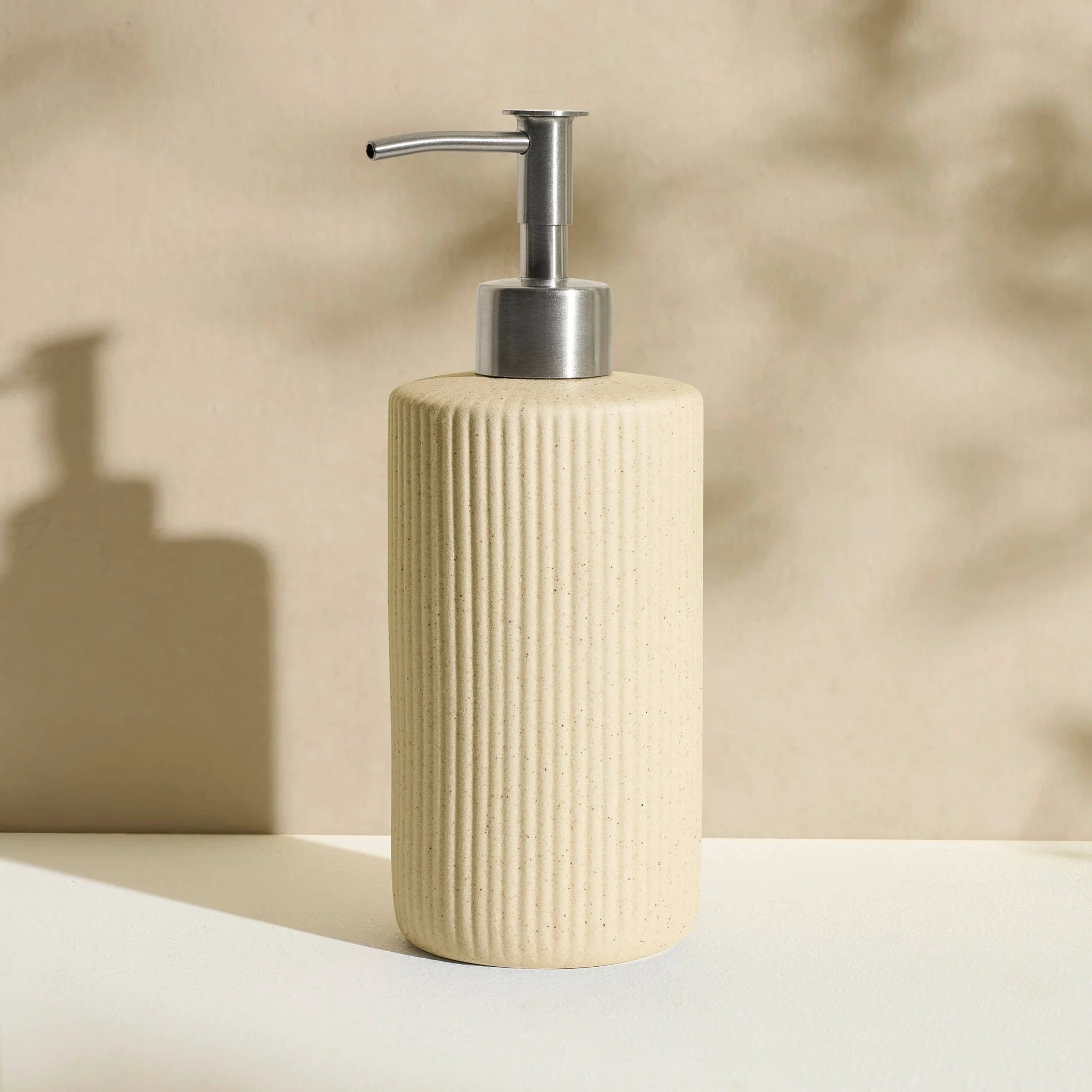 Hadley Sand Effect Soap Dispenser - Natural