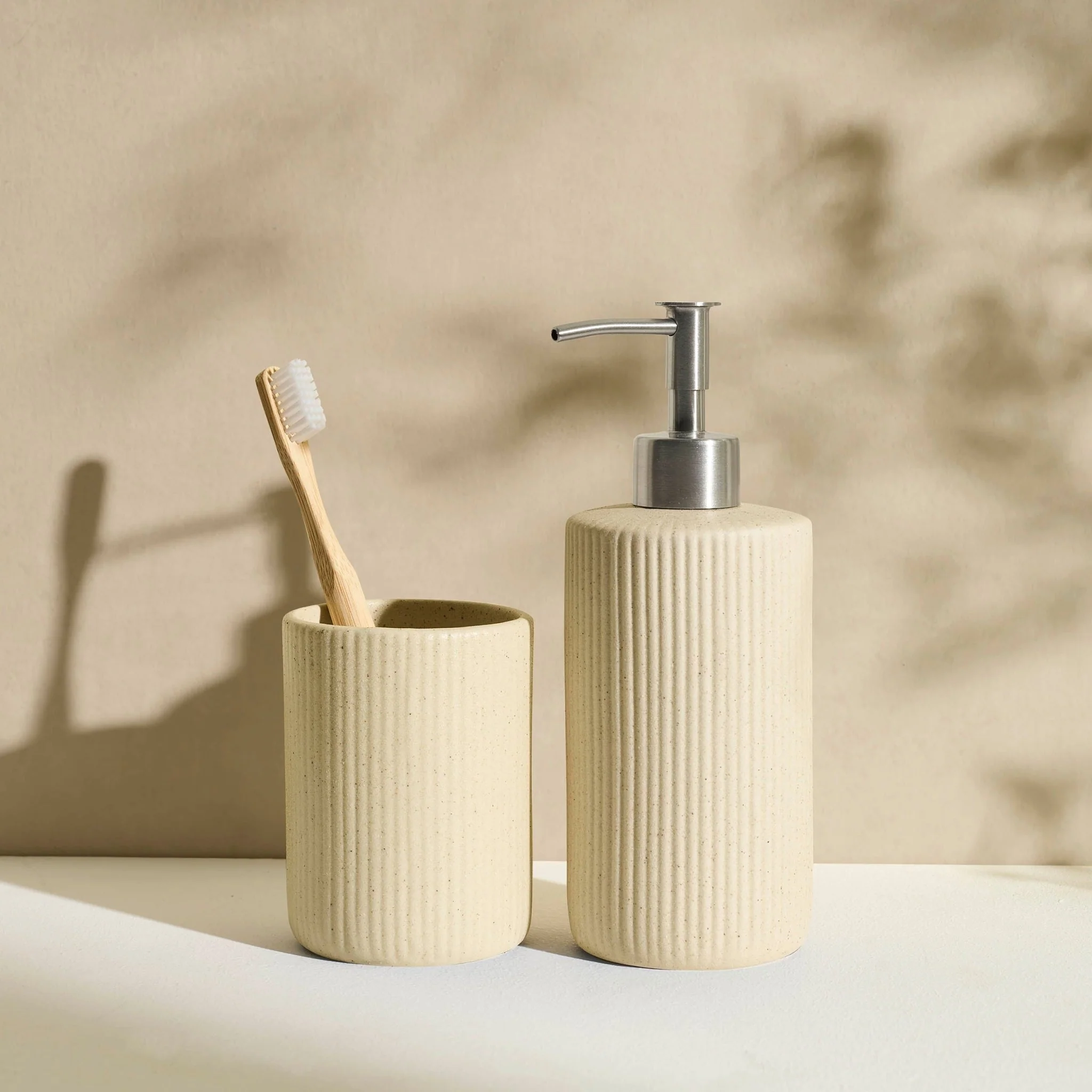 Hadley Sand Effect Tumbler - Natural - Image 2