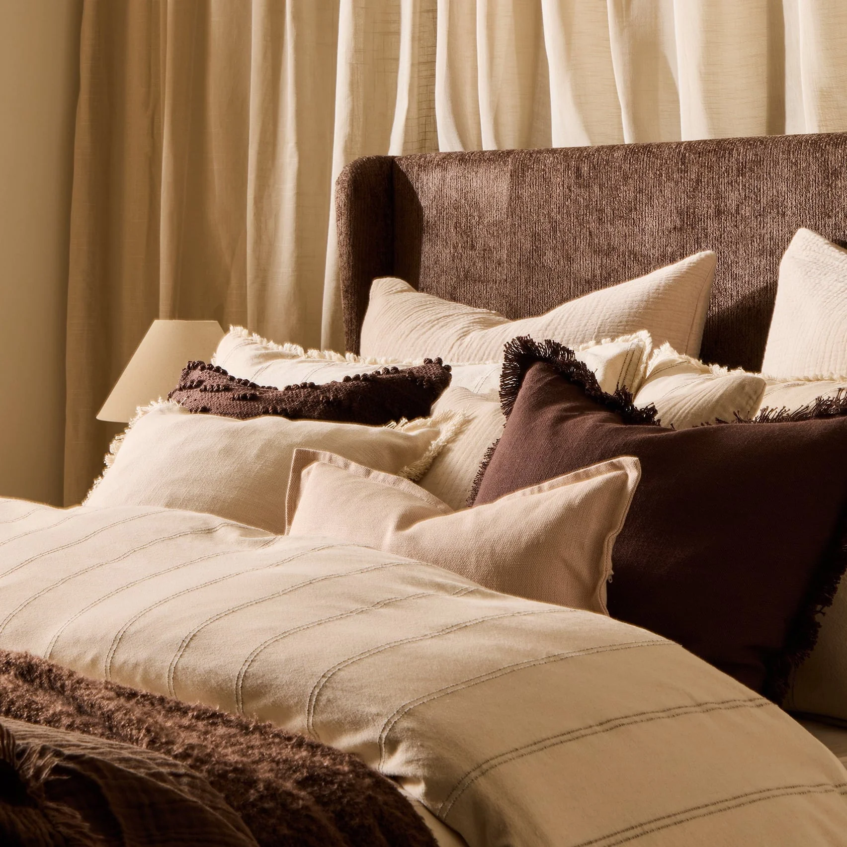 Hallie Linen Blend Yarn Dye Stripe Duvet Cover & Pillowcase Set - Natural - Image 4