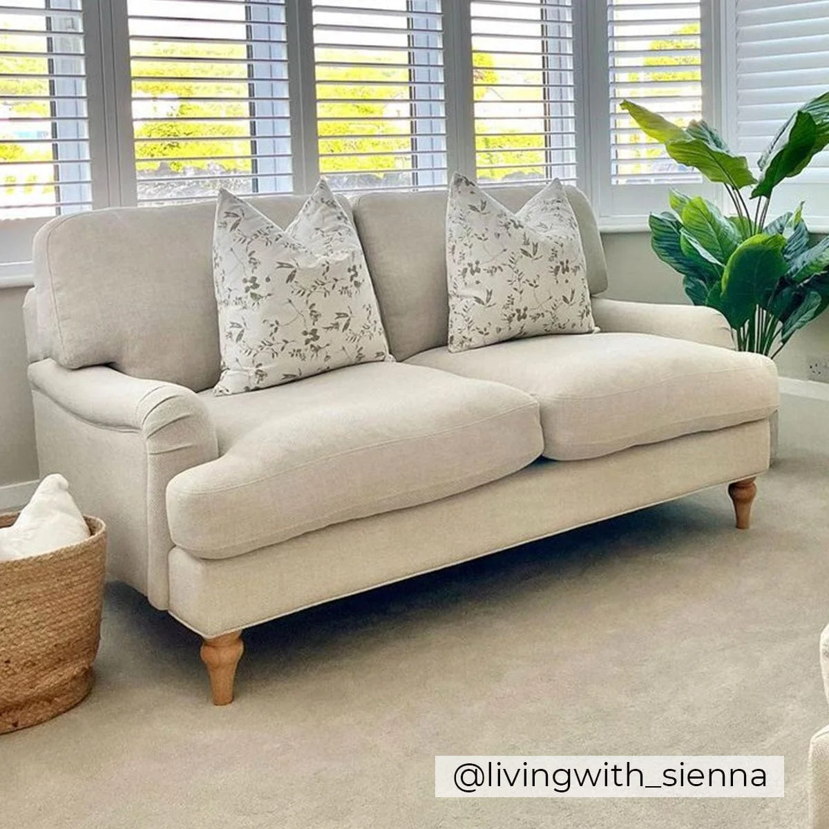 Hampshire 2 Seater Sofa - Beige - Image 6