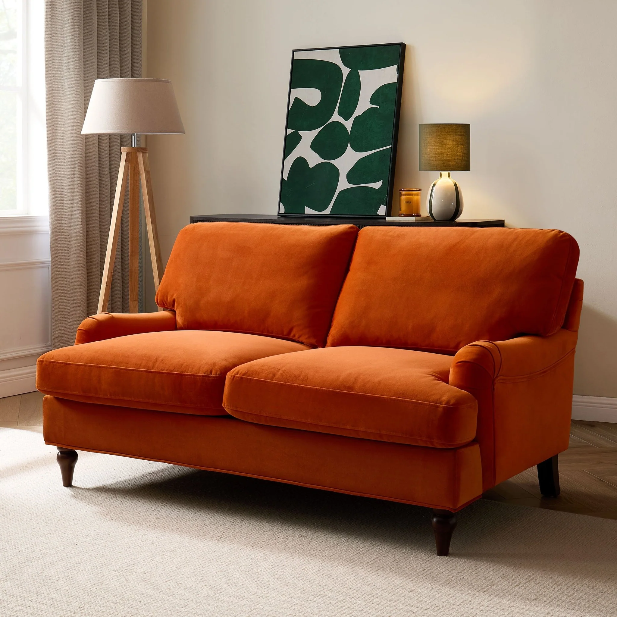 Hampshire 2 Seater Sofa - Bright Orange