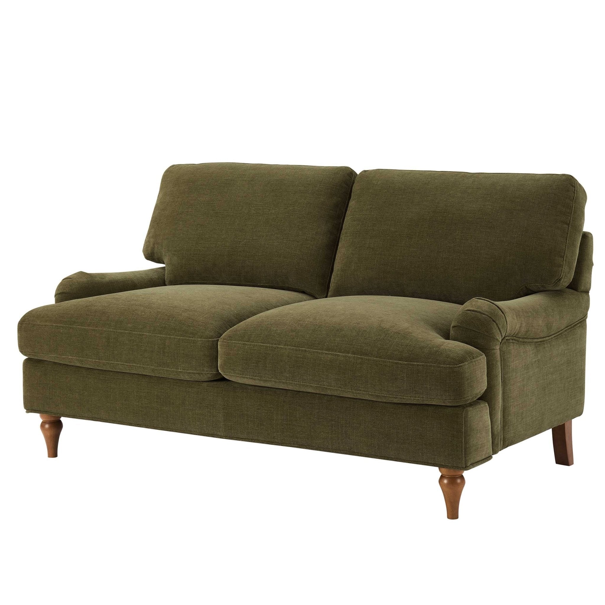 Hampshire 2 Seater Sofa - Chenille Olive - Image 4