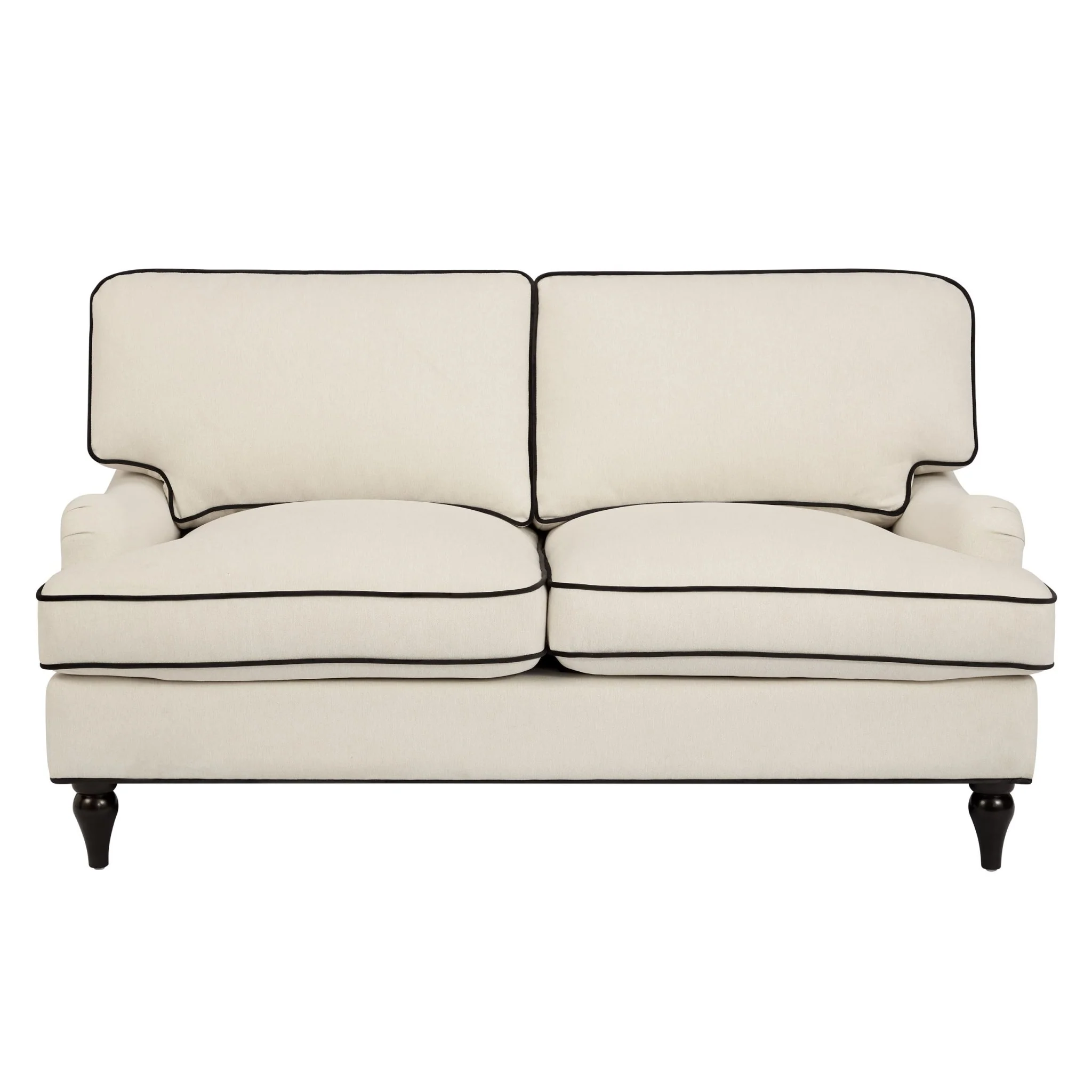 Hampshire 2 Seater Sofa - Cream/Black - Image 3