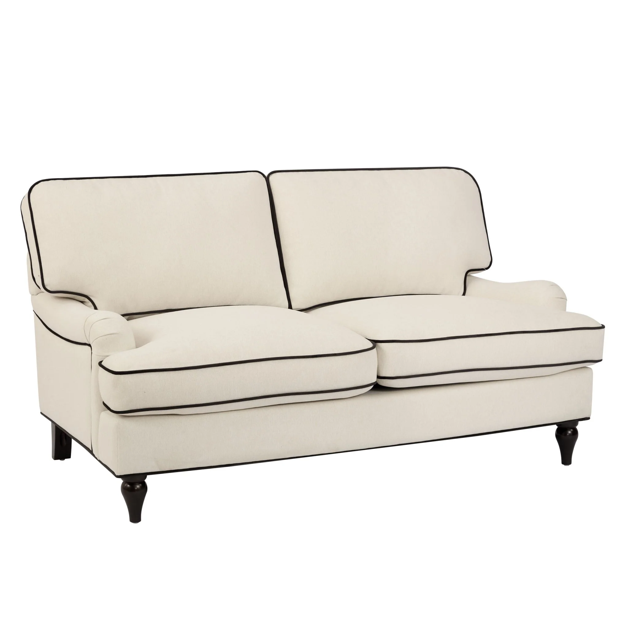 Hampshire 2 Seater Sofa - Cream/Black - Image 4