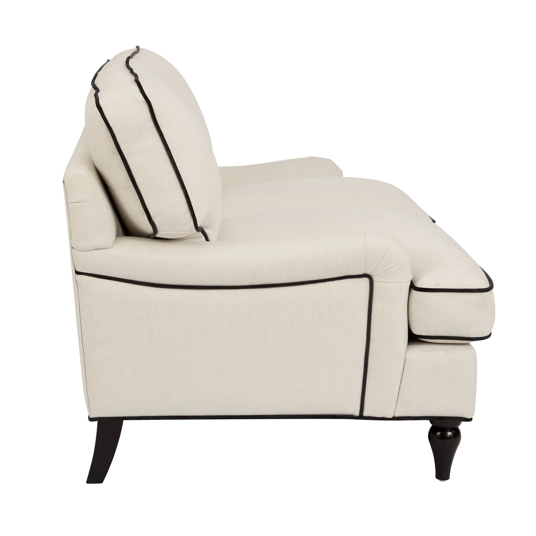 Hampshire 2 Seater Sofa - Cream/Black - Image 5