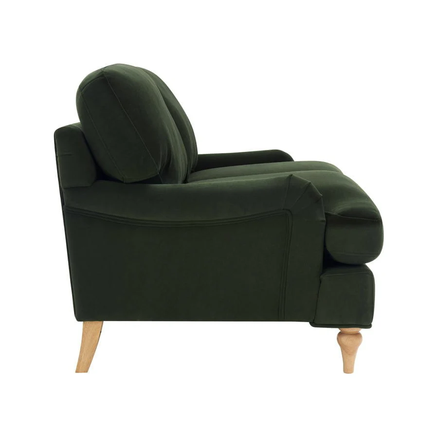 Hampshire 2 Seater Sofa - Dark Olive Green - Image 4