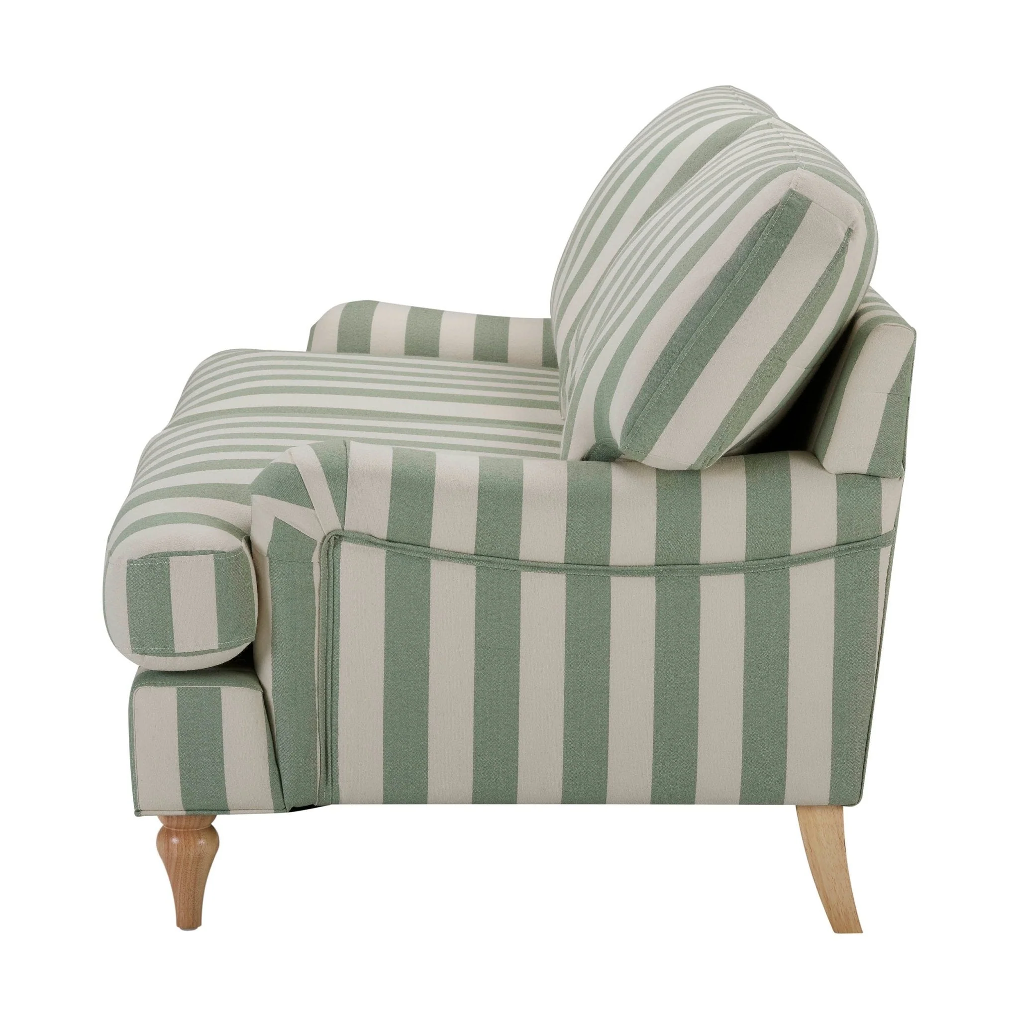 Hampshire 2 Seater Sofa - Green Stripe - Image 4