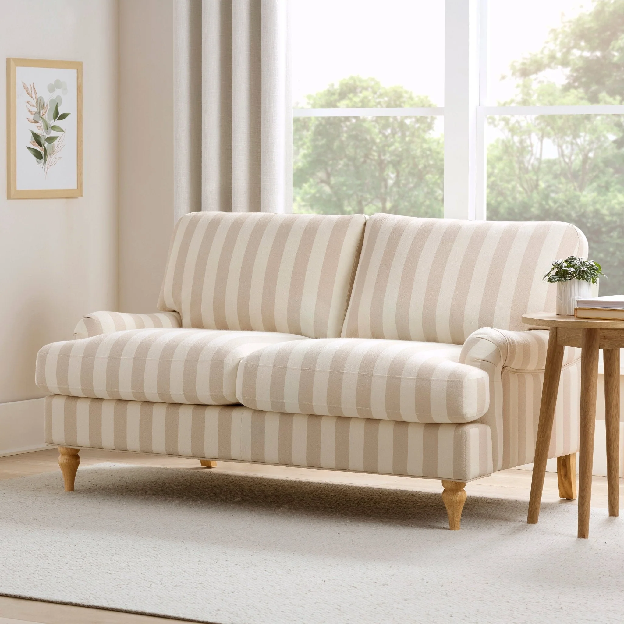 Hampshire 2 Seater Sofa - Natural Stripe