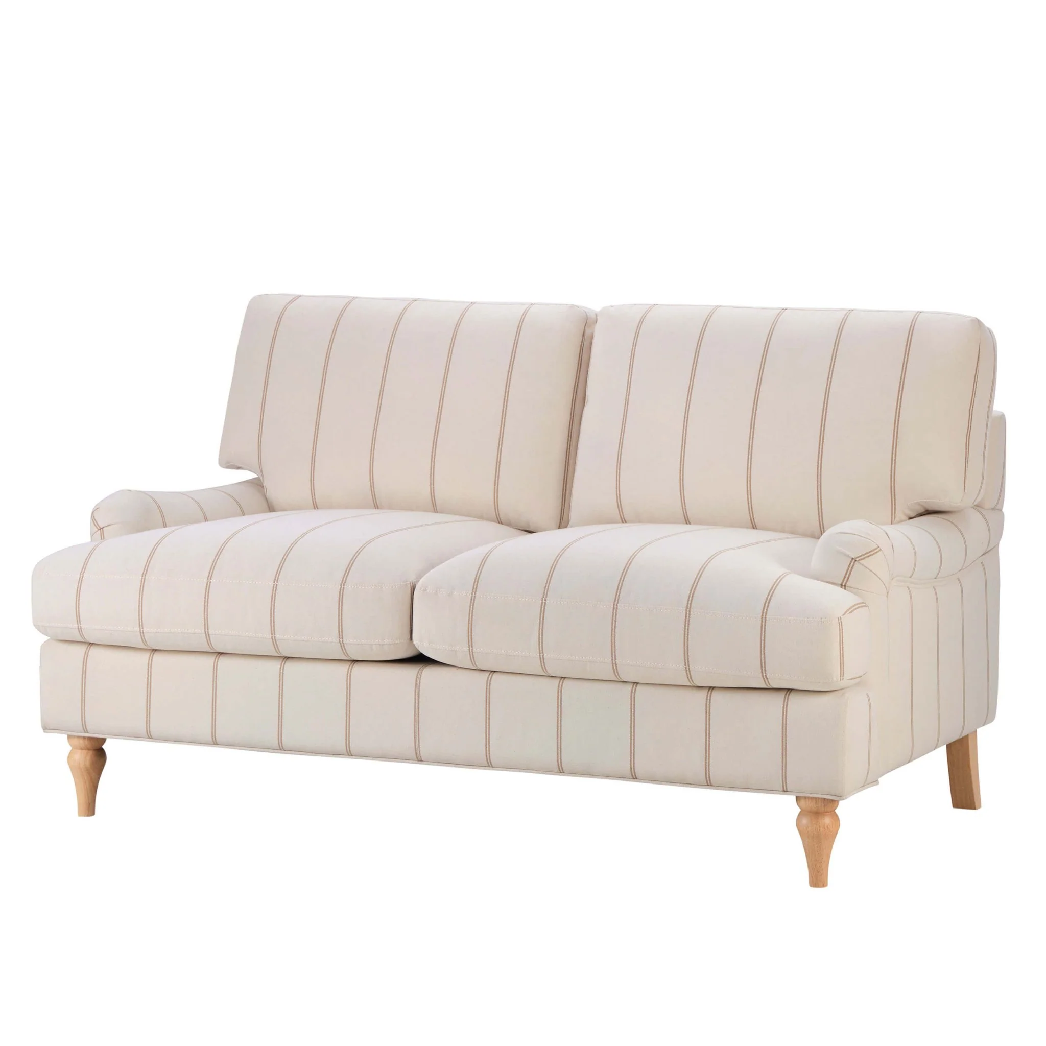 Hampshire 2 Seater Sofa - Thin Natural Stripe - Image 3