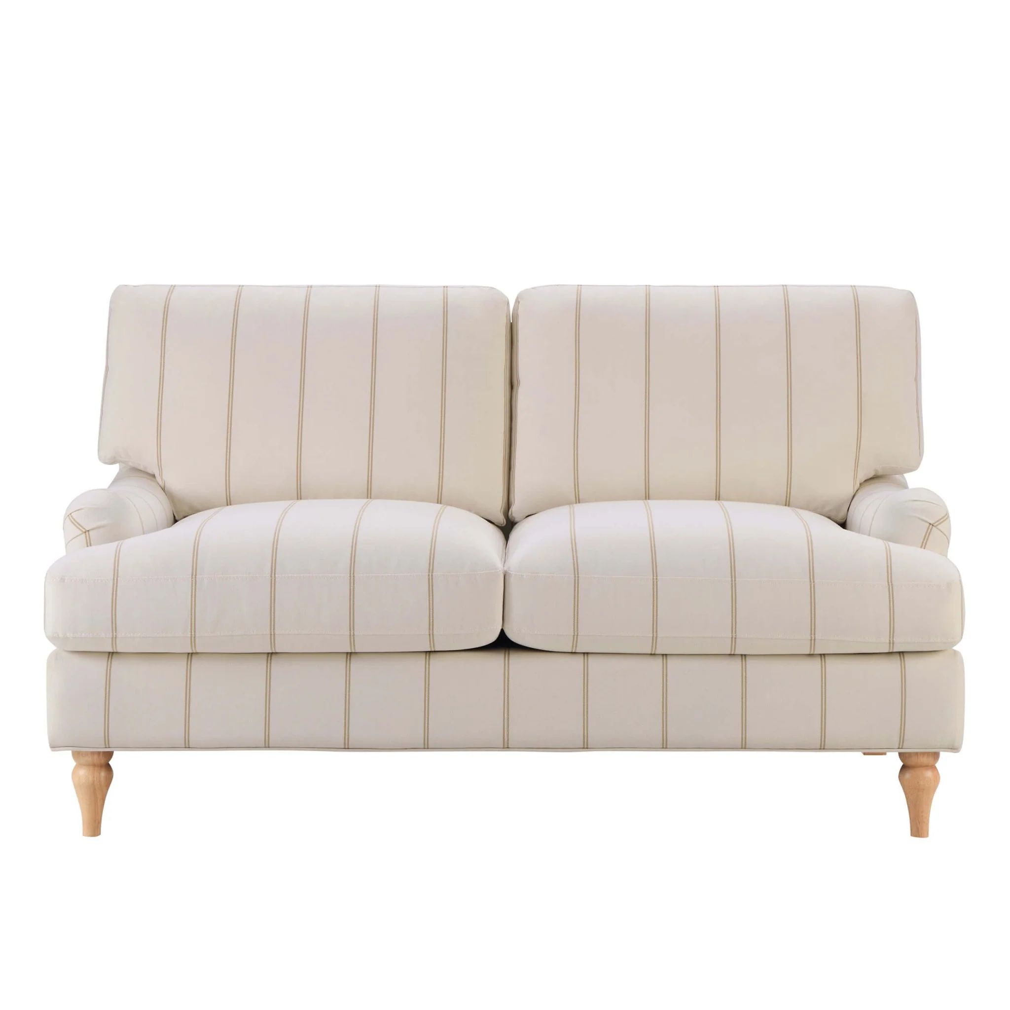 Hampshire 2 Seater Sofa - Thin Natural Stripe - Image 4
