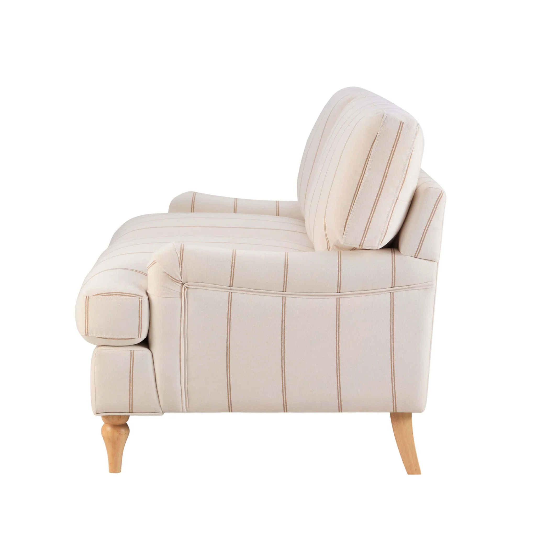Hampshire 2 Seater Sofa - Thin Natural Stripe - Image 5