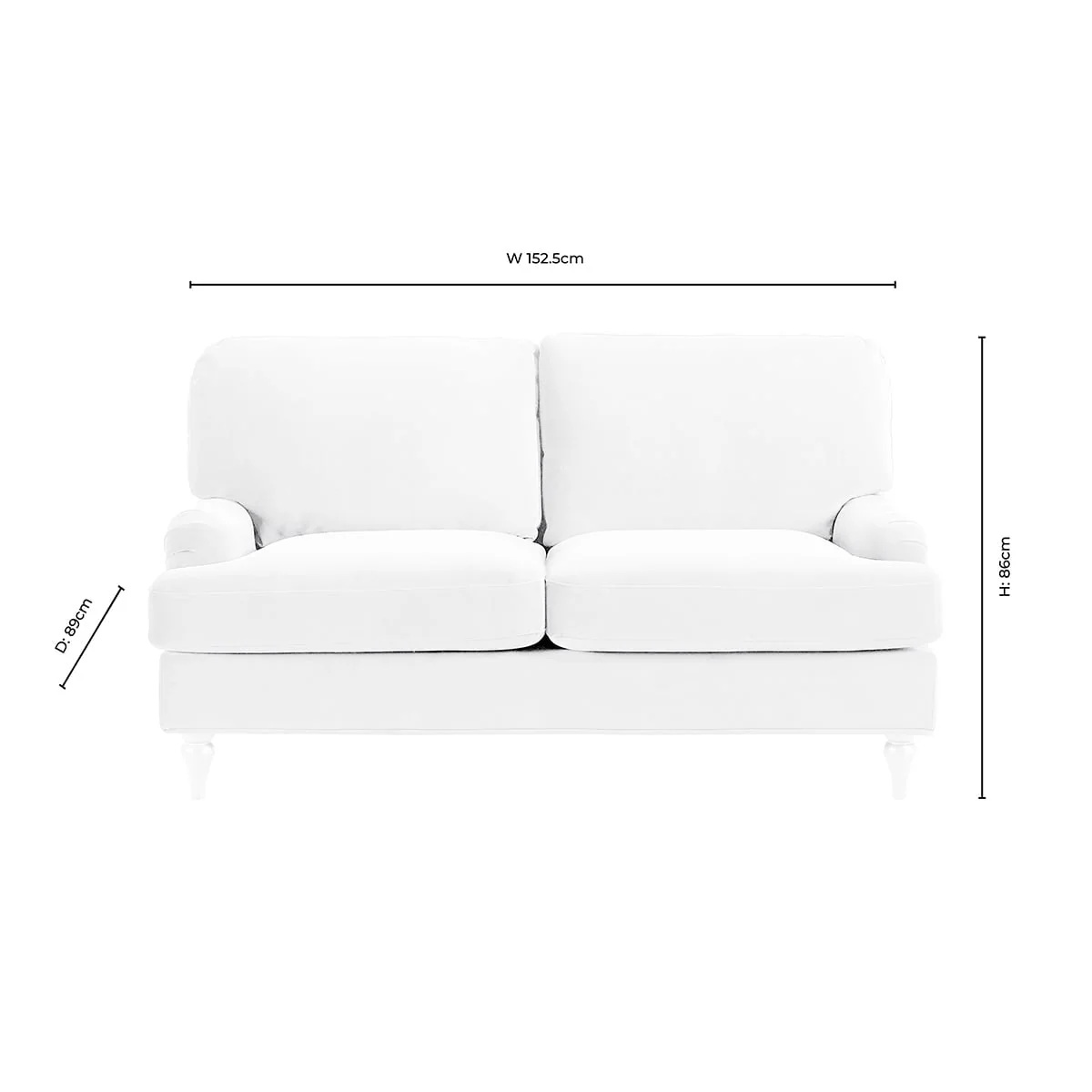 Hampshire 2 Seater Sofa - Beige - Image 13