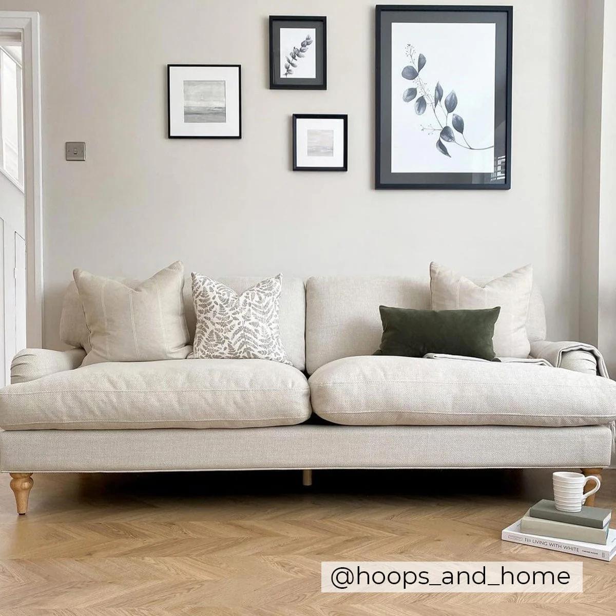 Hampshire 3 Seater Sofa - Beige - Image 6