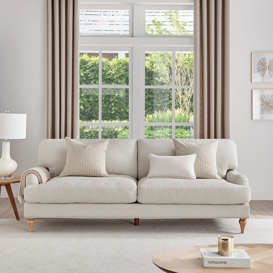 Hampshire 3 Seater Sofa - Beige - Image 7