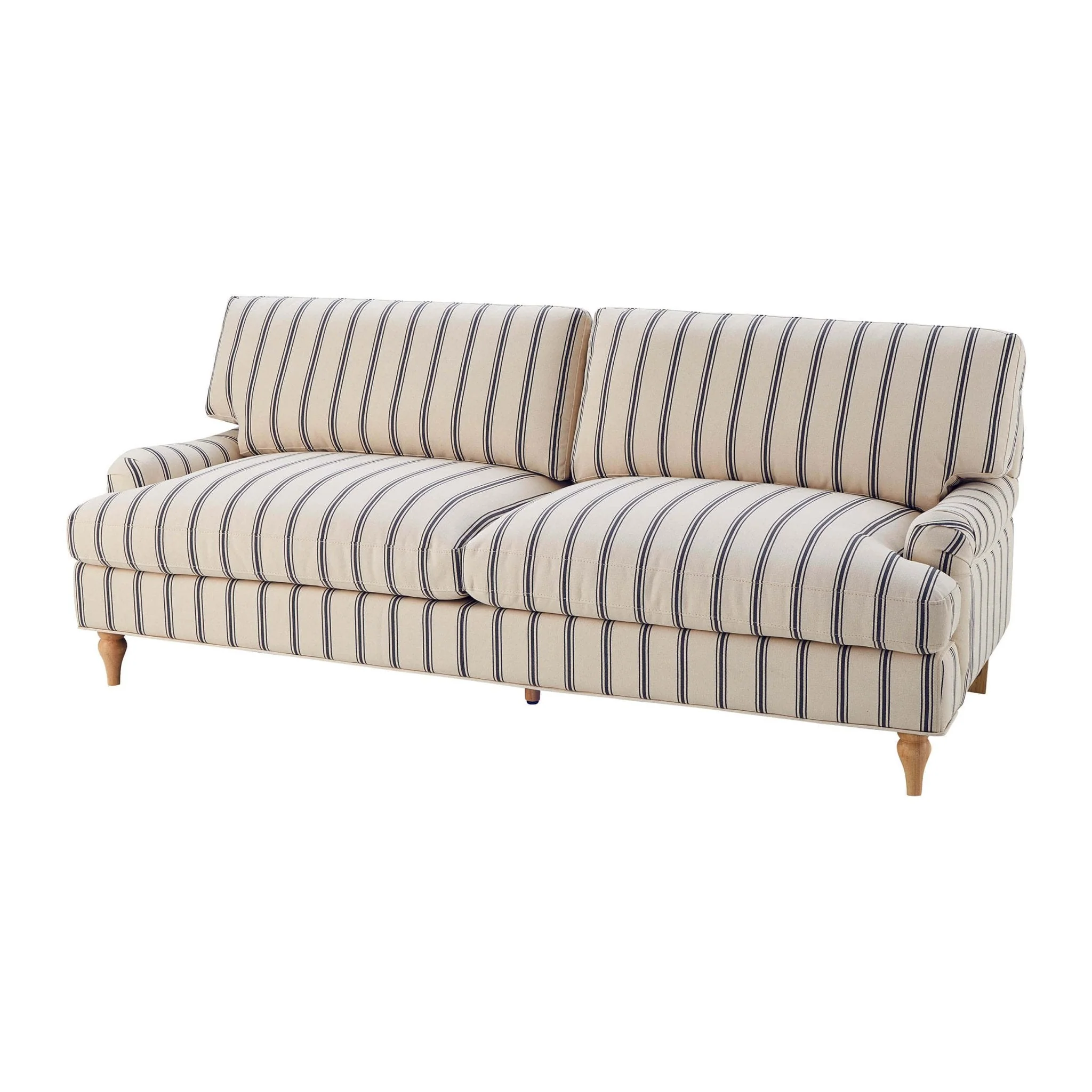 Hampshire 3 Seater Sofa - Blue Stripe - Image 3