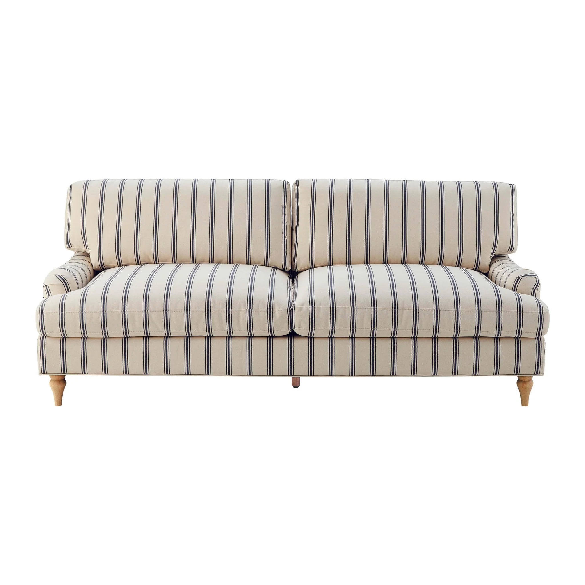 Hampshire 3 Seater Sofa - Blue Stripe - Image 4
