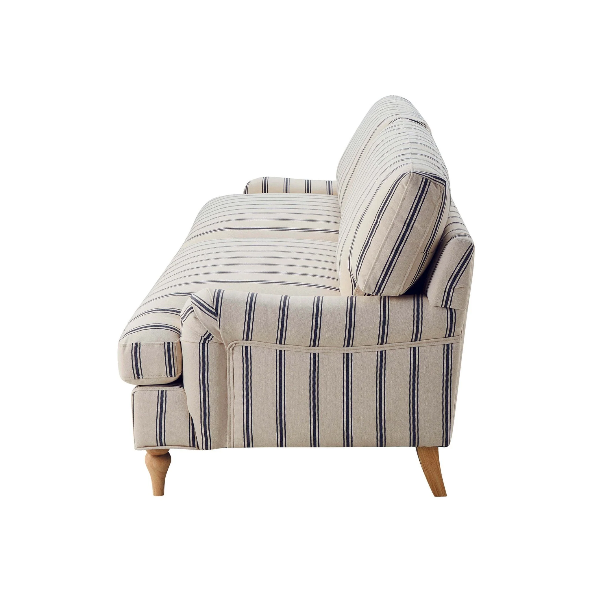 Hampshire 3 Seater Sofa - Blue Stripe - Image 5