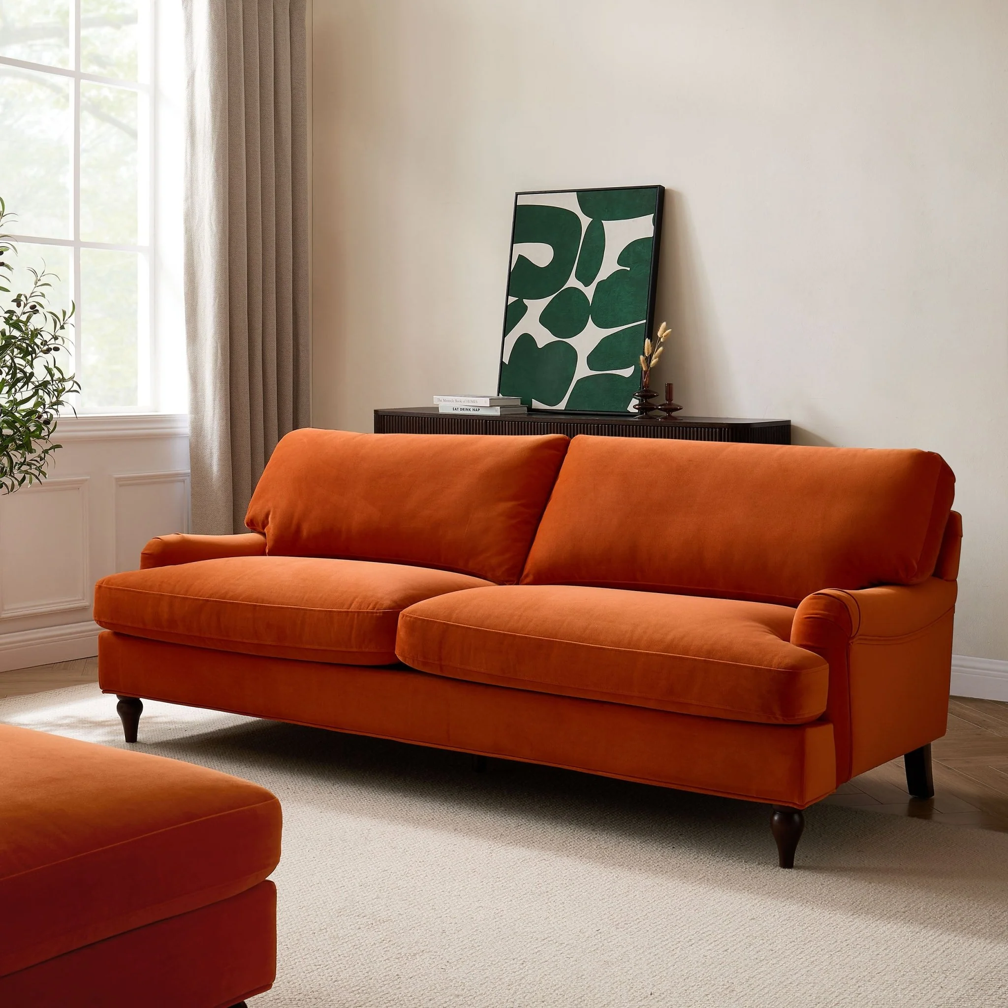 Hampshire 3 Seater Sofa - Bright Orange