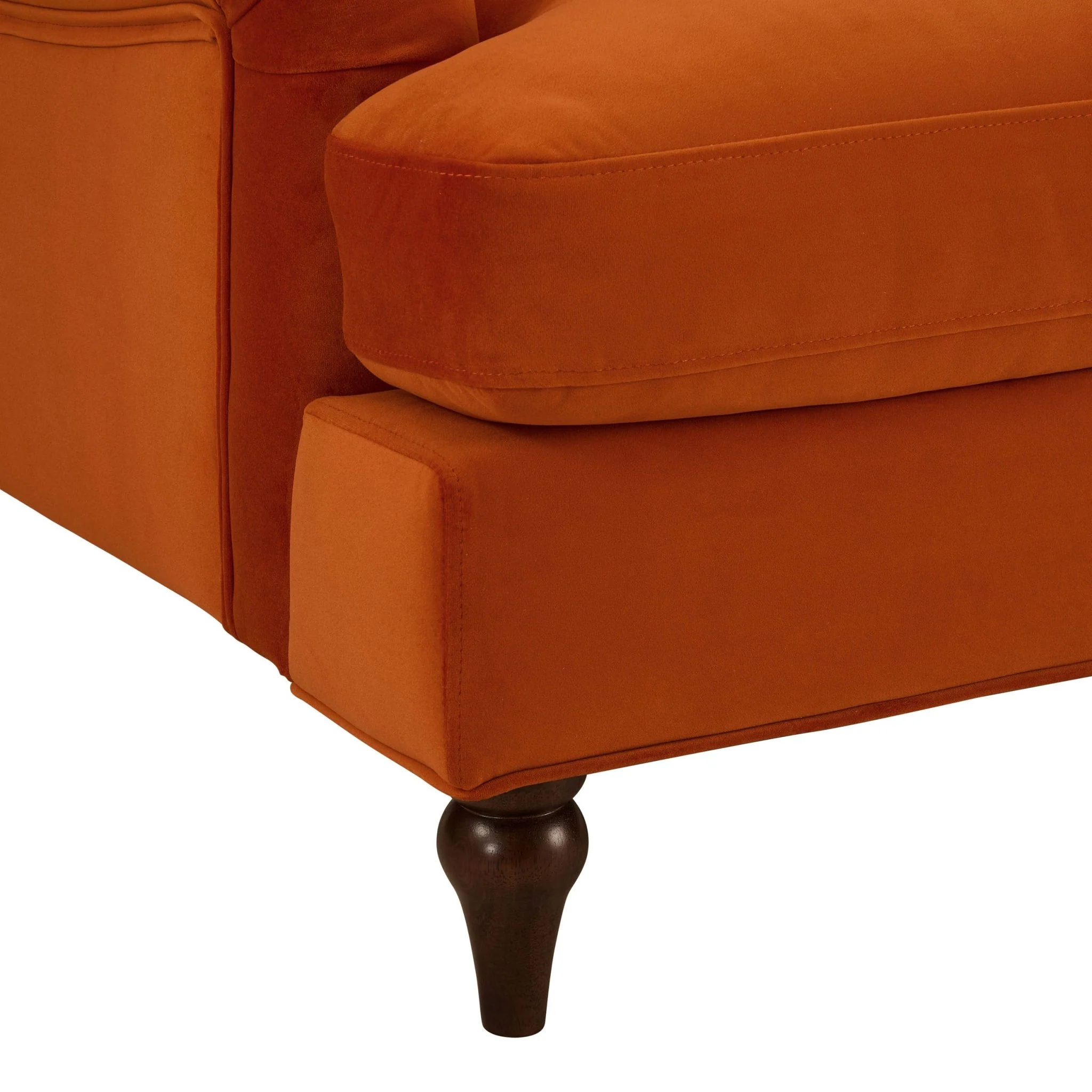 Hampshire 3 Seater Sofa - Bright Orange - Image 8